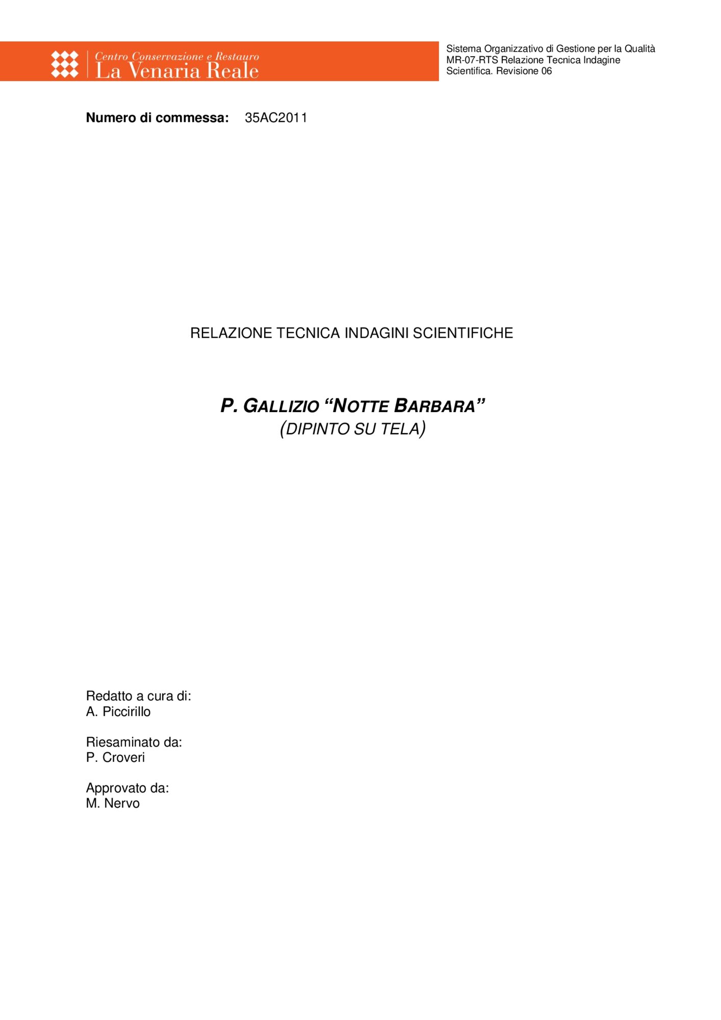 Technical report on scientific investigations