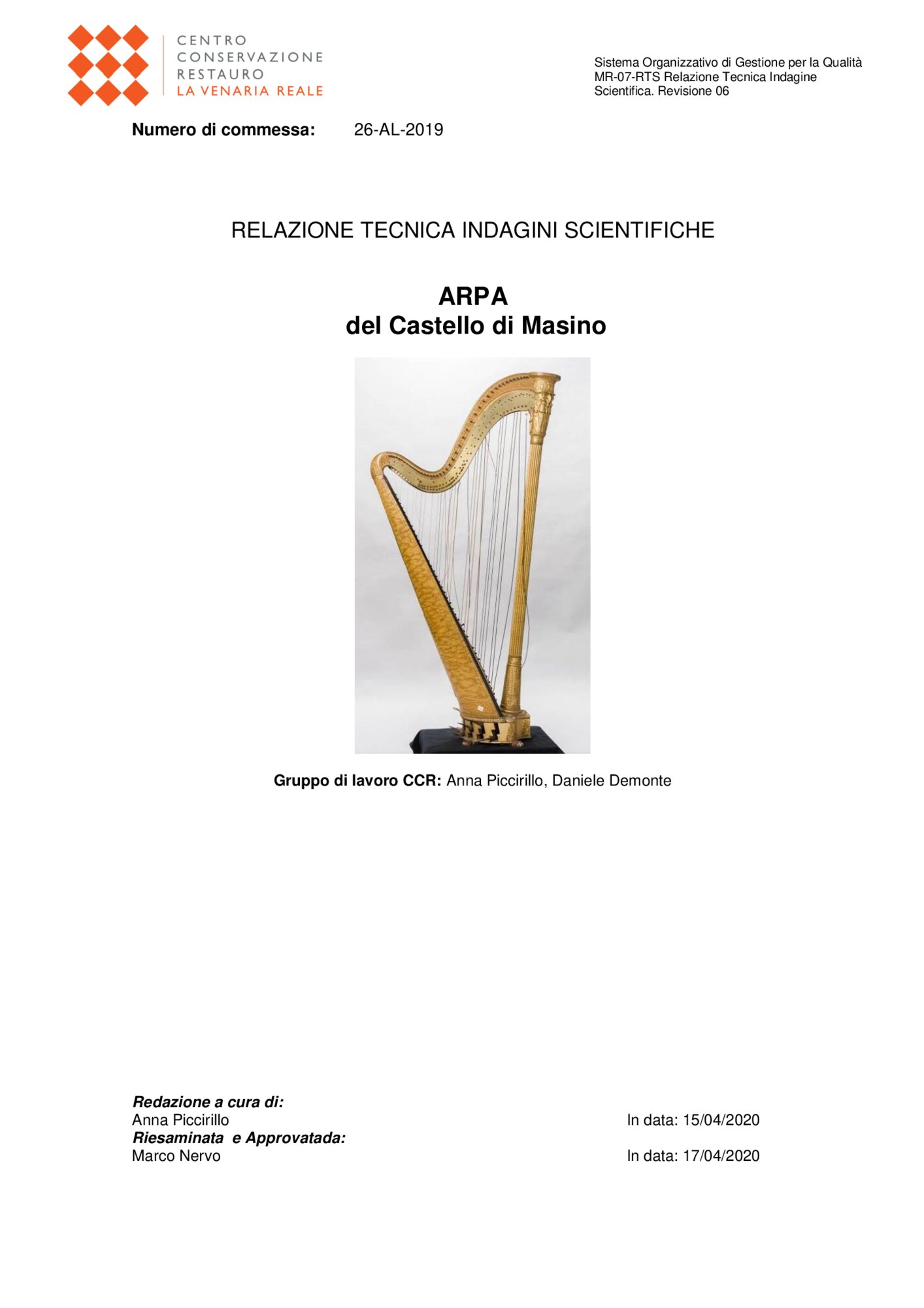 Technical report on scientific investigations