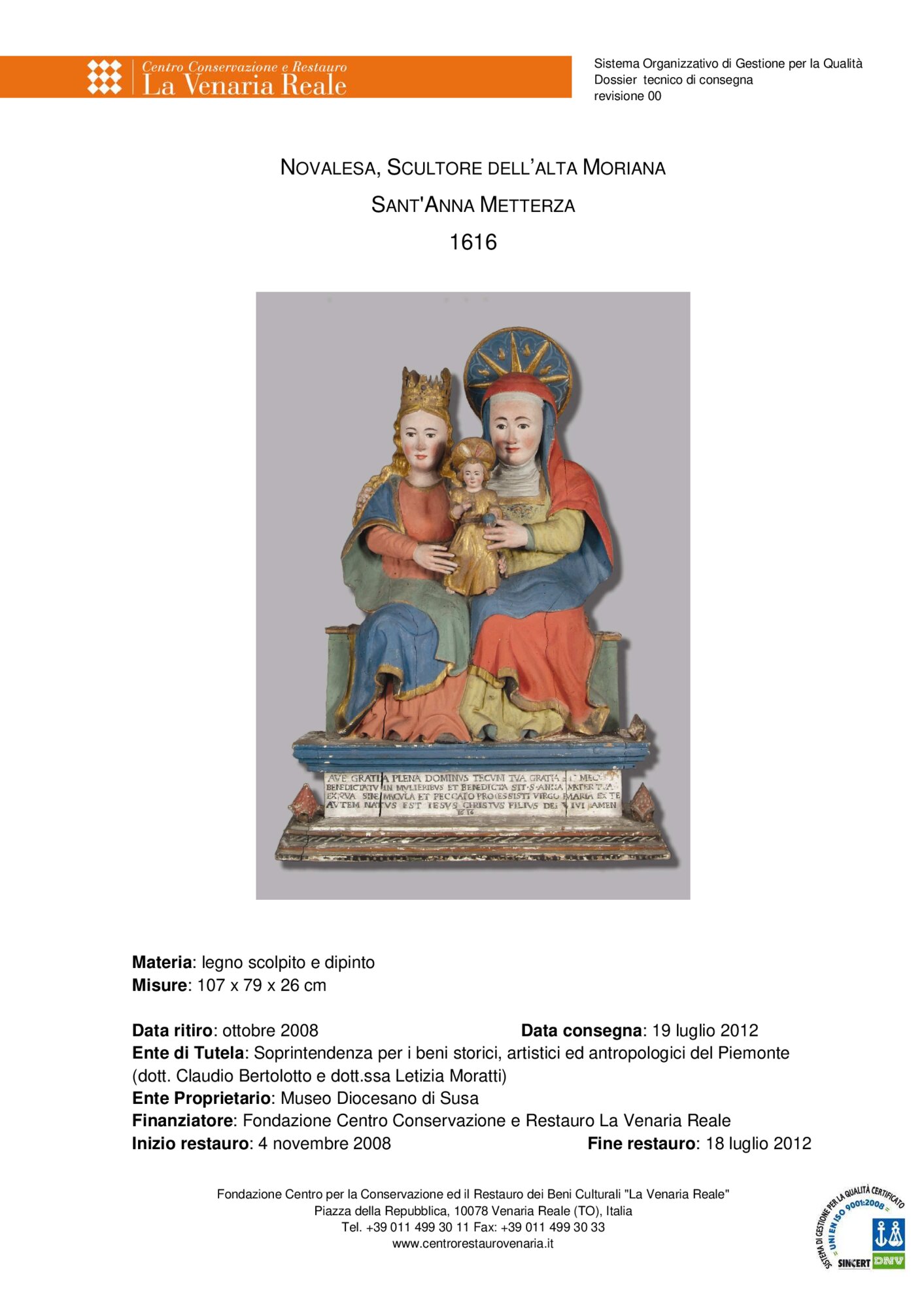 57mc03-SL-2008_Novalesa, Museo di arte religiosa alpina, Madonna con Bambino e sant’Anna (Sant'Anna Metterza)