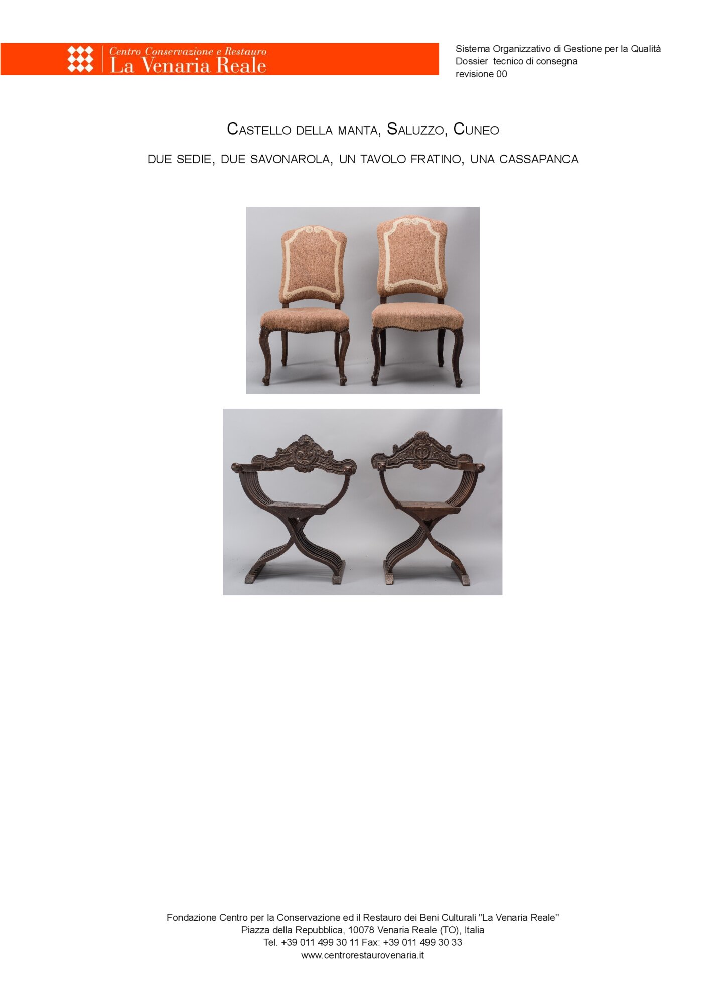 Relazione di restauro