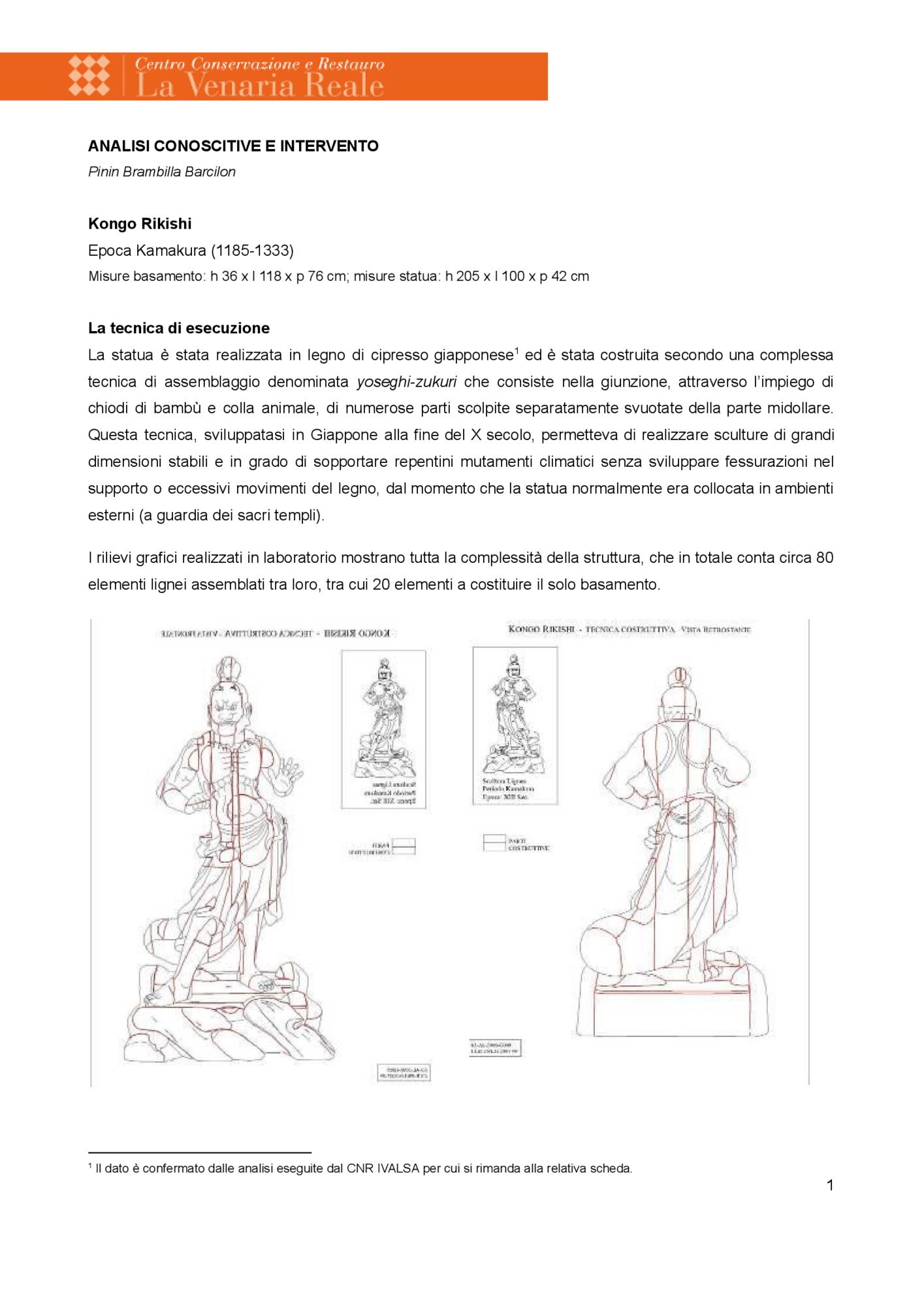 Scheda di restauro Pinin Brambilla Barcilon