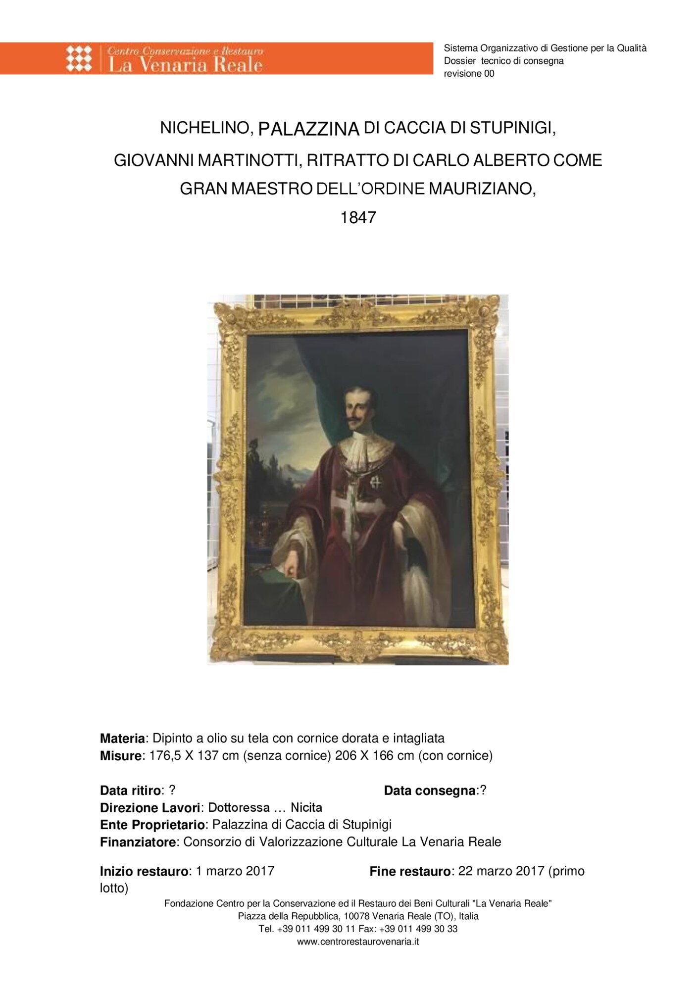 Scheda di restauro