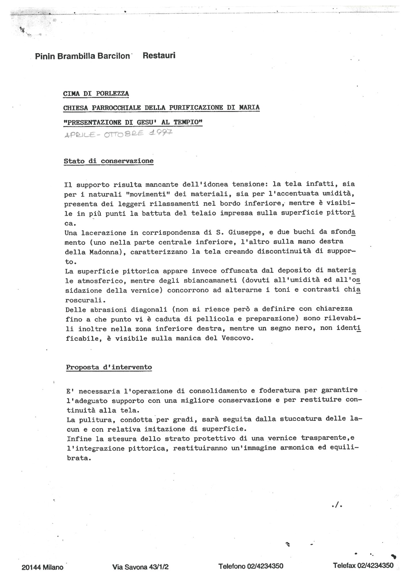 Top of Porlezza, Parish Church of the Purification of Mary, Presentation of Jesus at the Temple, Painted on canvas