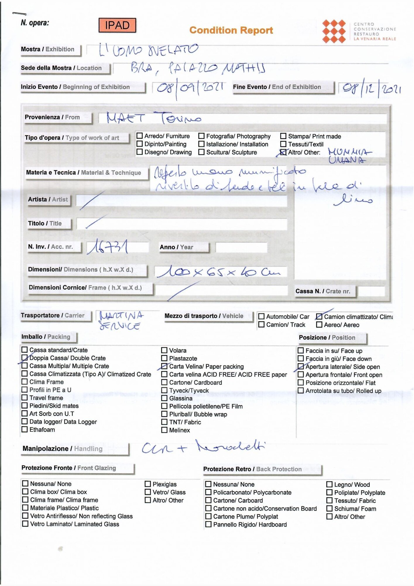 Condition report