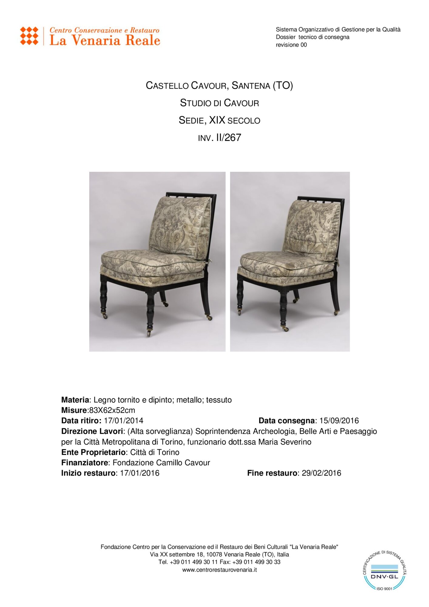 Scheda di restauro