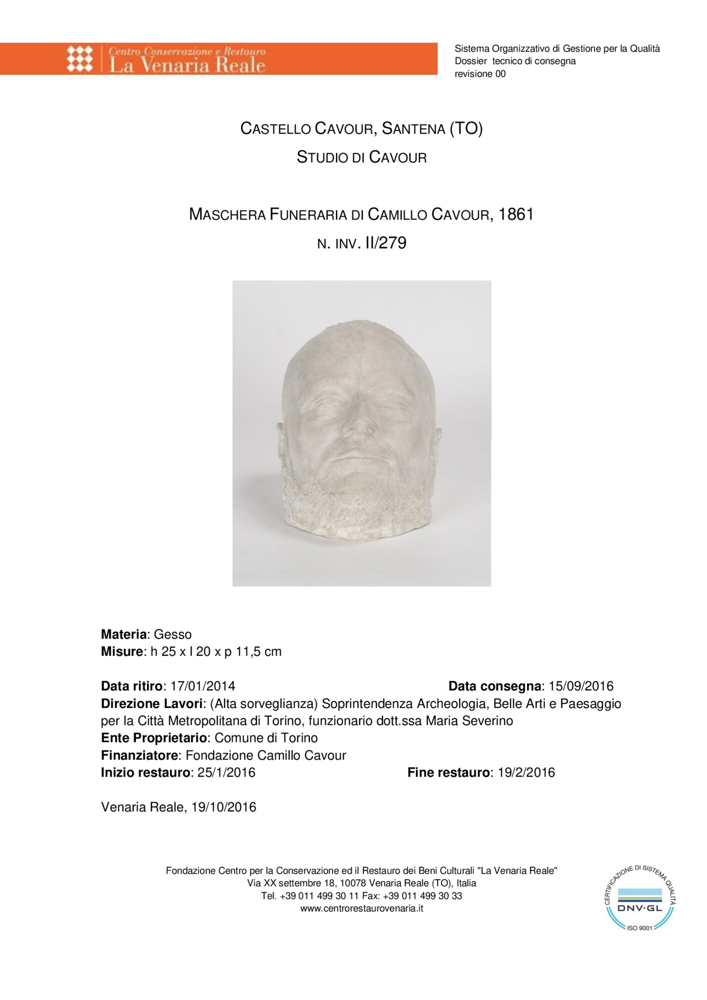 Scheda di restauro