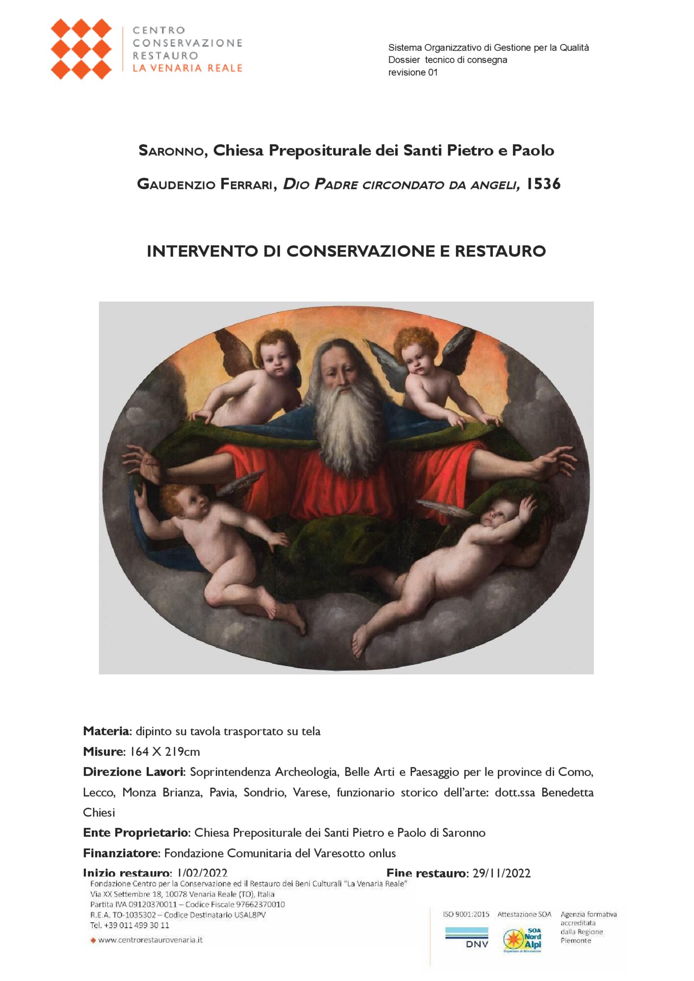 Relazione di restauro