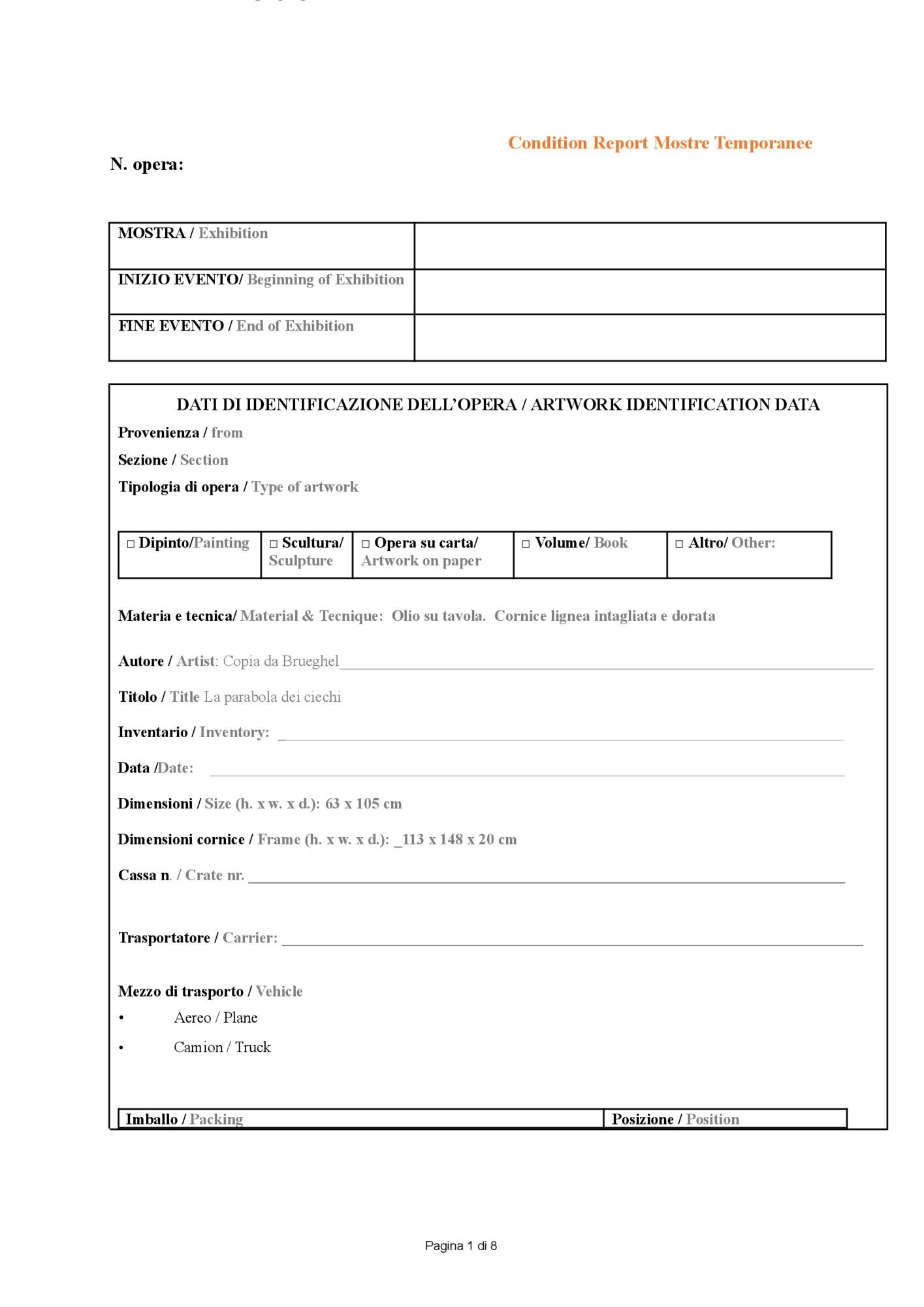 Condition report