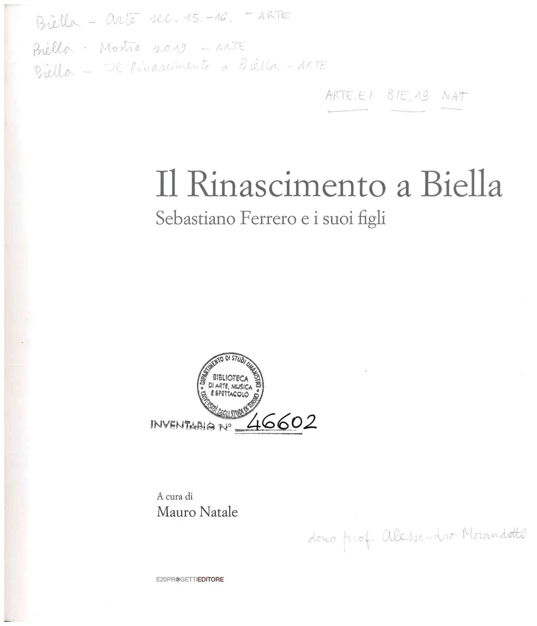 T. Cavaleri, B. Ventura, Bernardino De’ Conti e Collaboratore. Osservazioni tecniche, in Il Rinascimento a Biella, Sebastiano Ferrero e i suoi figli, a cura di Mauro Natale, Cinisello Balsamo, 2019, pp. 173-175.