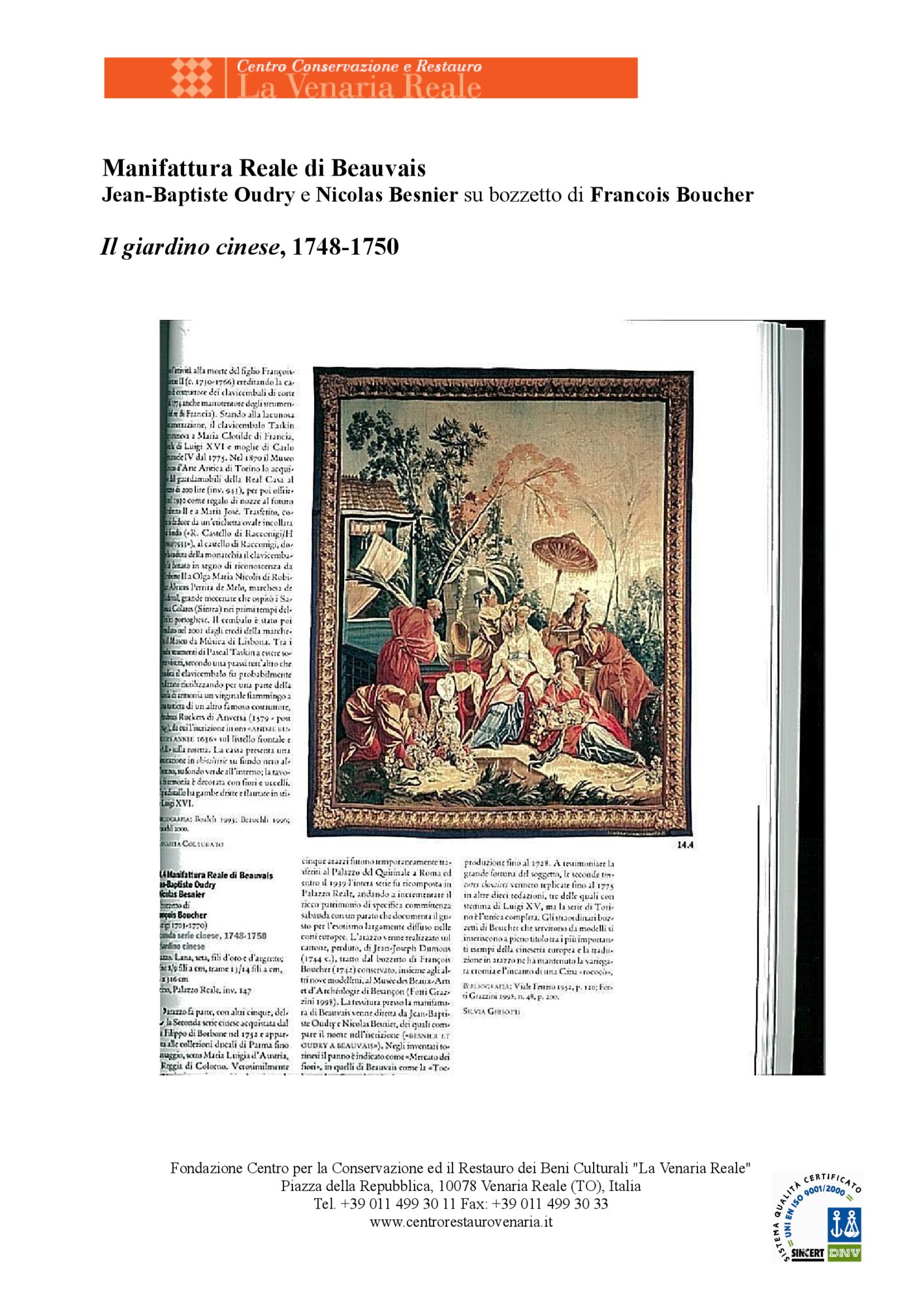 40-MT-2008_Turin, Royal Palace, J.B. Oudry, N. Besnier, The Chinese garden (tape), inv. 147