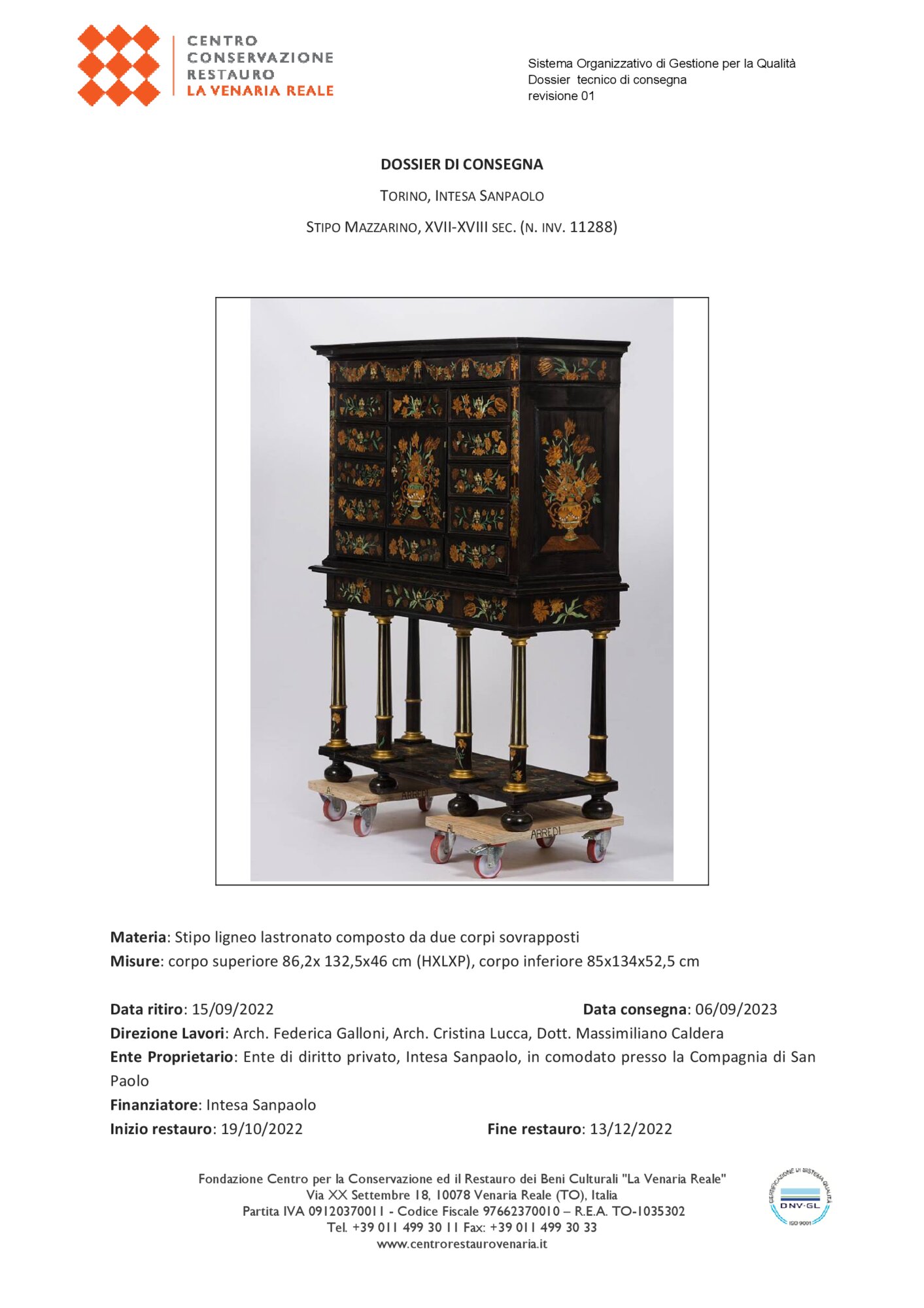 97-AL-2022_Torino, Fondazione Compagnia di San Paolo, Stipo mazzarino, inv. 11288
