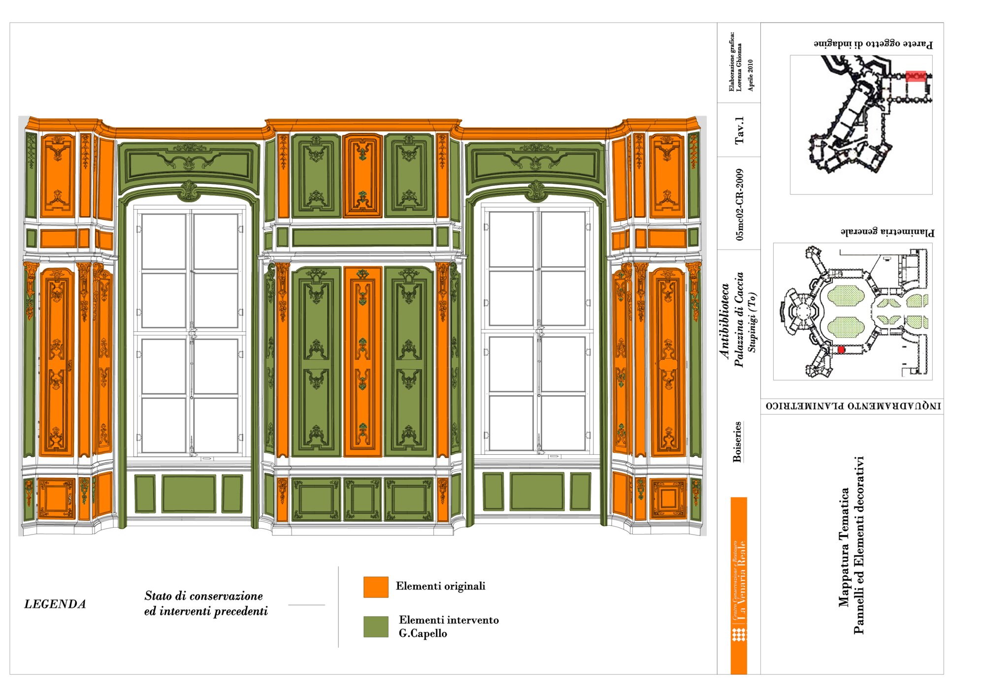 Mappature grafiche antibiblioteca - tavv. G001-G008