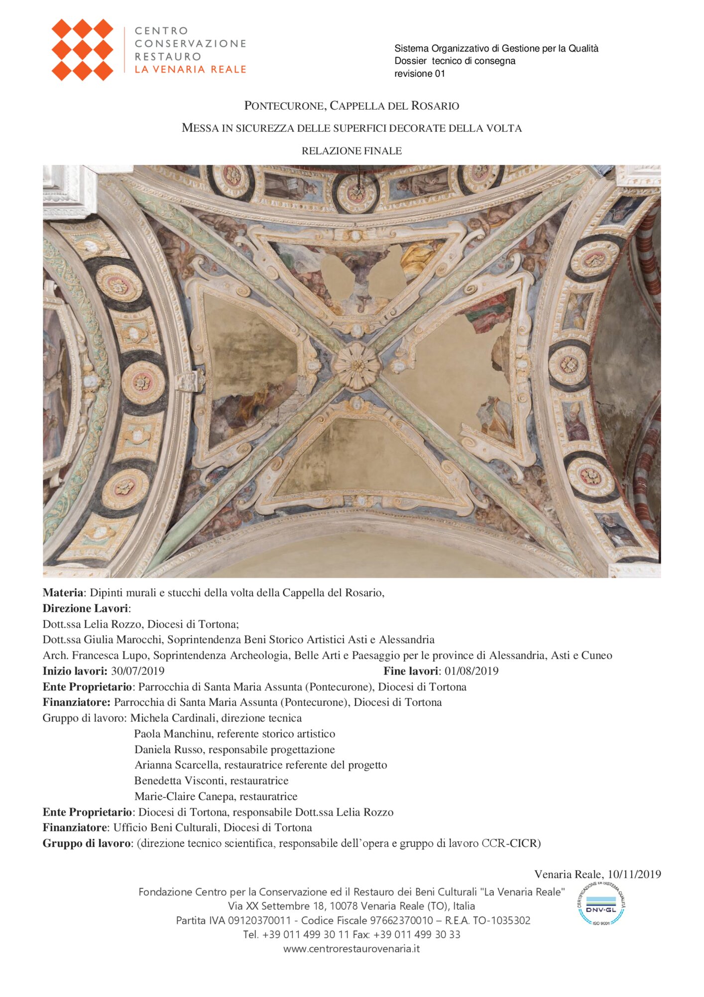 83-CR-2019_Pontecurone, Chiesa di Santa Maria Assunta, G. B. Della Rovere, Volta della Cappella del Rosario