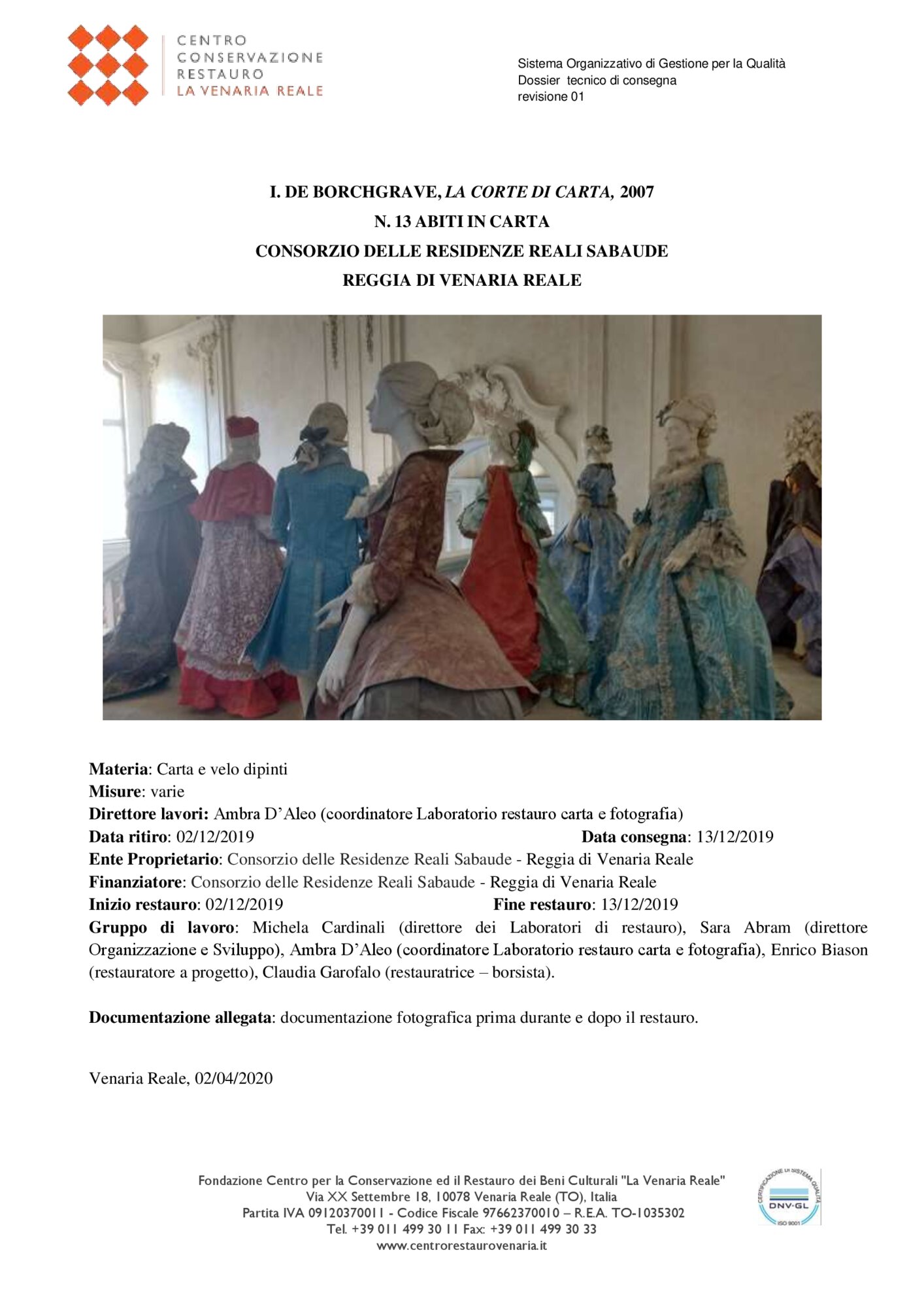 82-CF-2019_Venaria Reale, Reggia di Venaria, I. De Borchgrave, La corte di carta