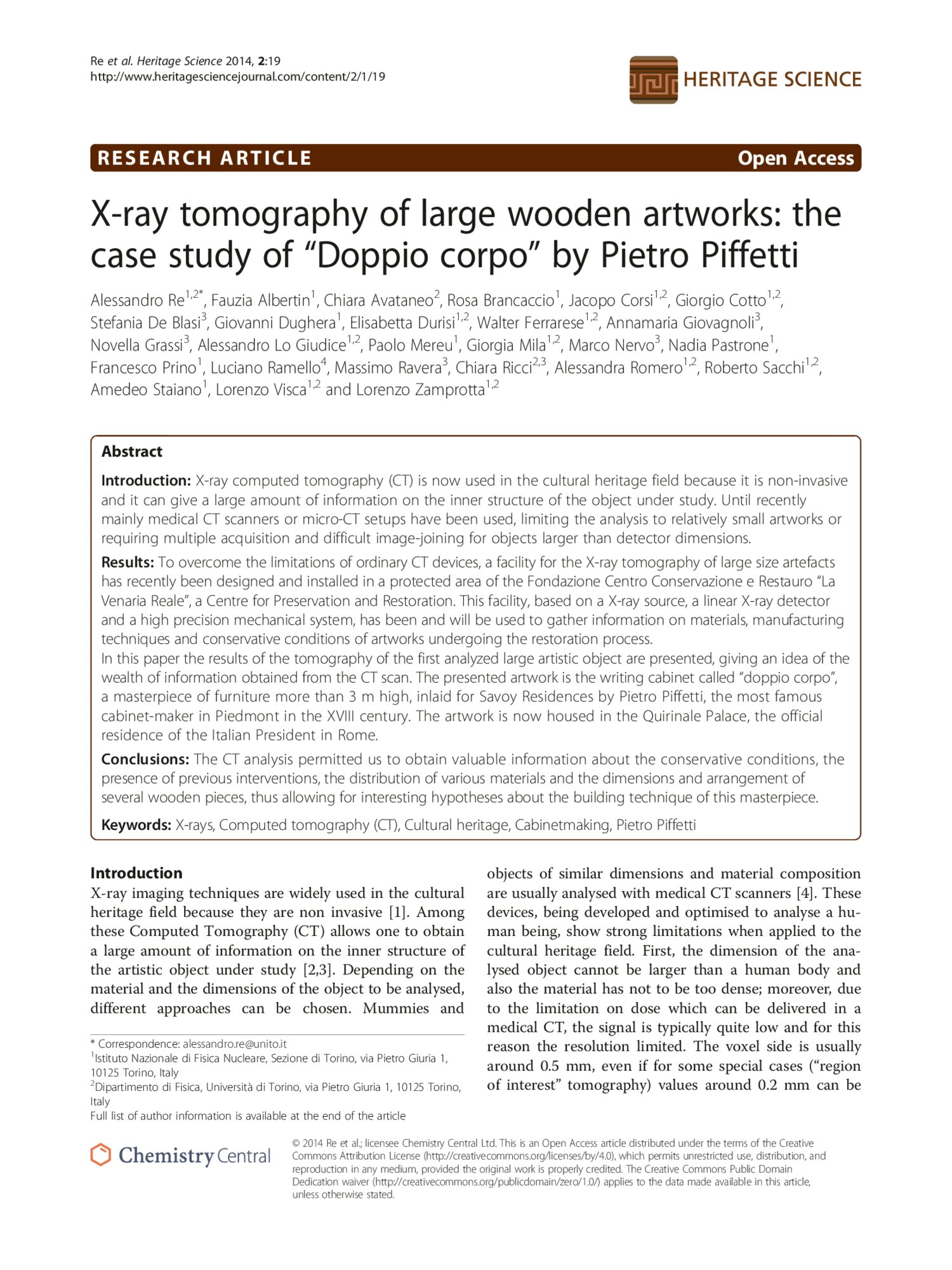 Heritage Science 2014, pp. 2-19