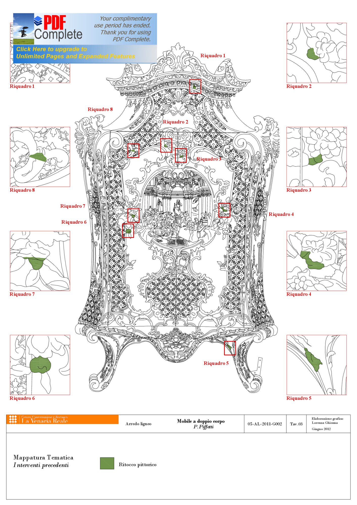 Graphic mapping - previous interventions upper part