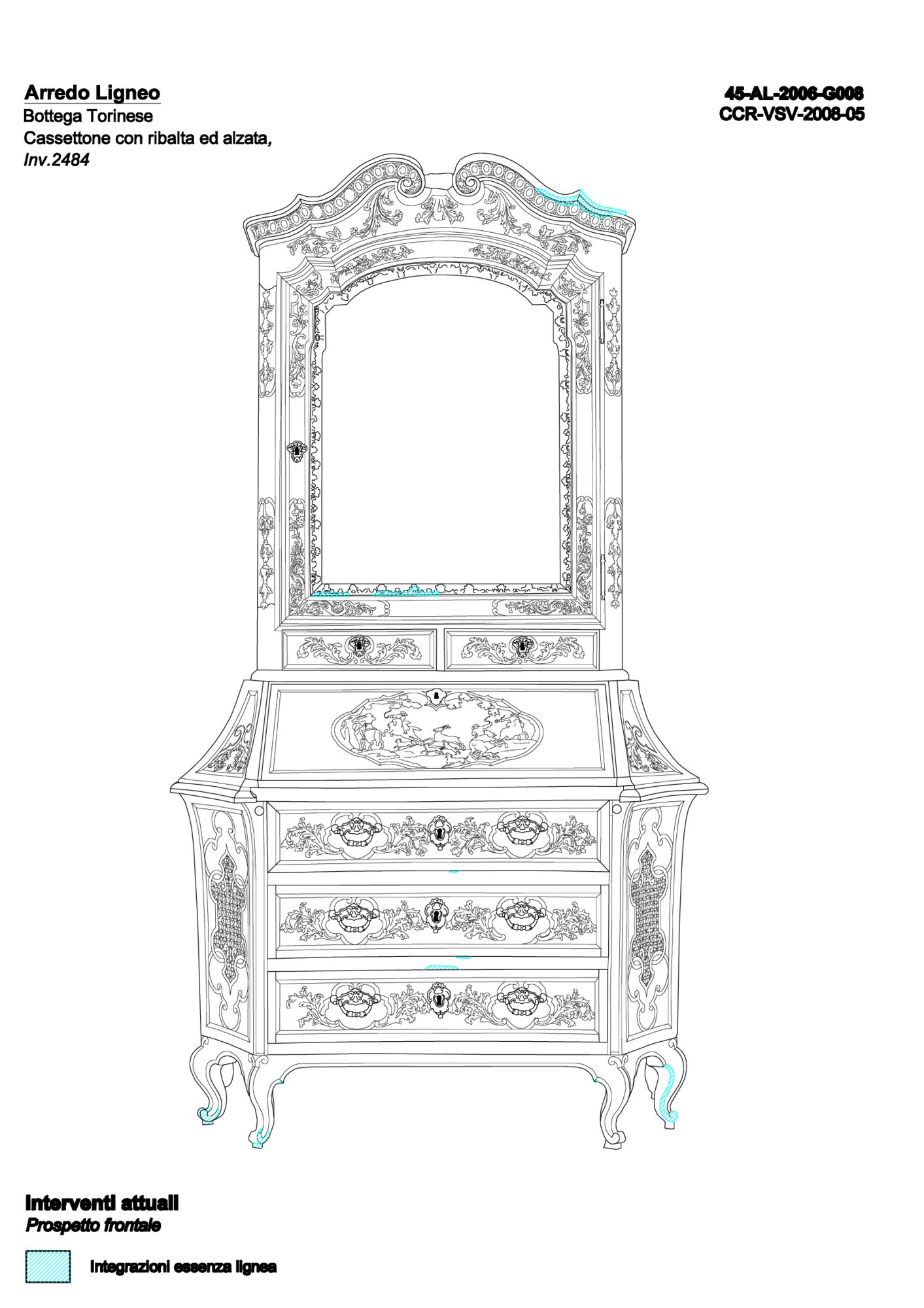 Graphic mapping of restoration works