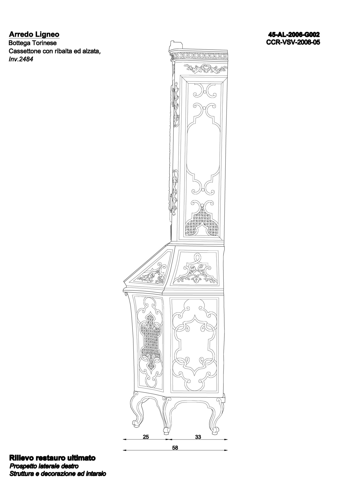 Graphic mapping right side elevation