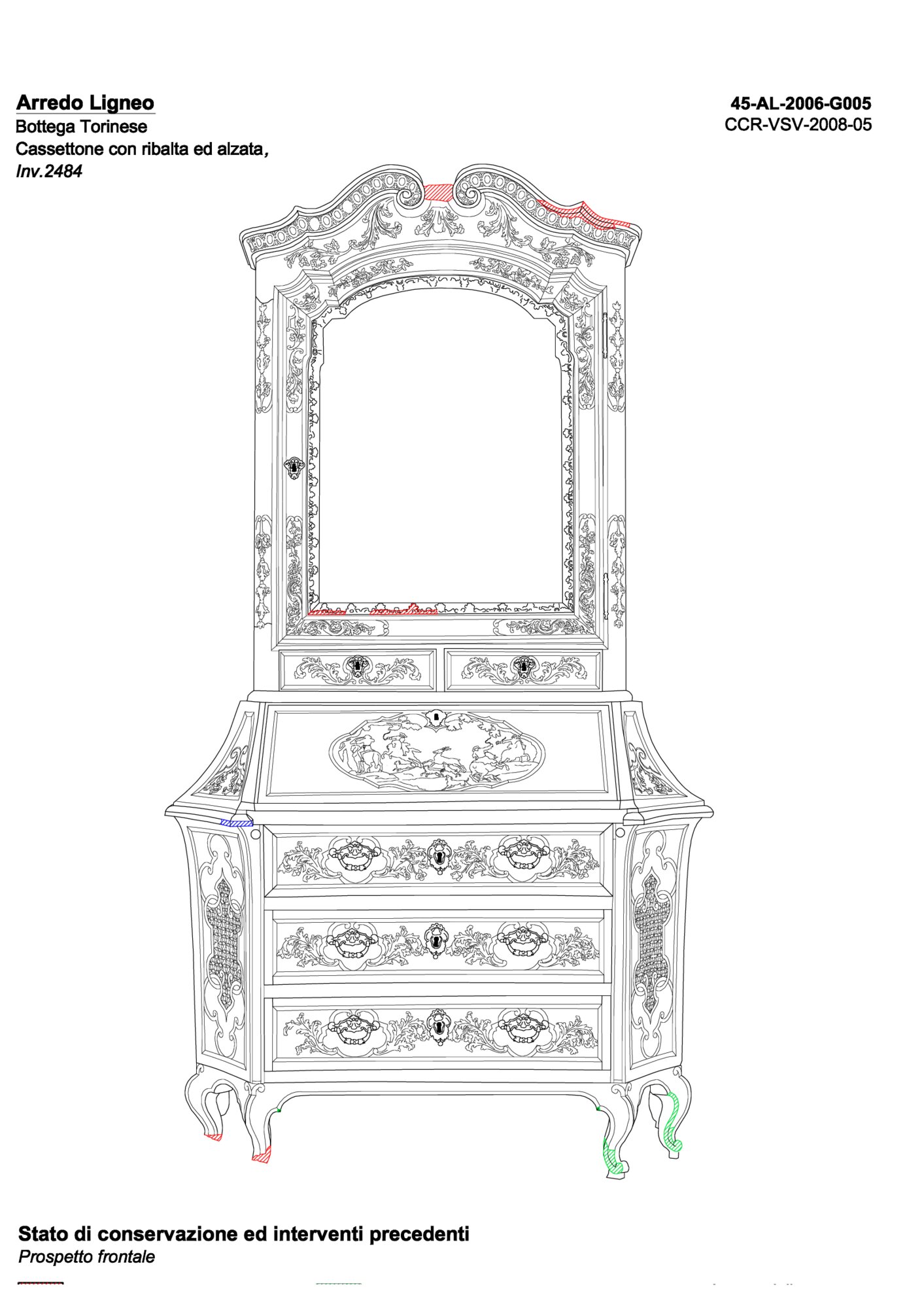 Graphic mapping of conservation status and previous interventions