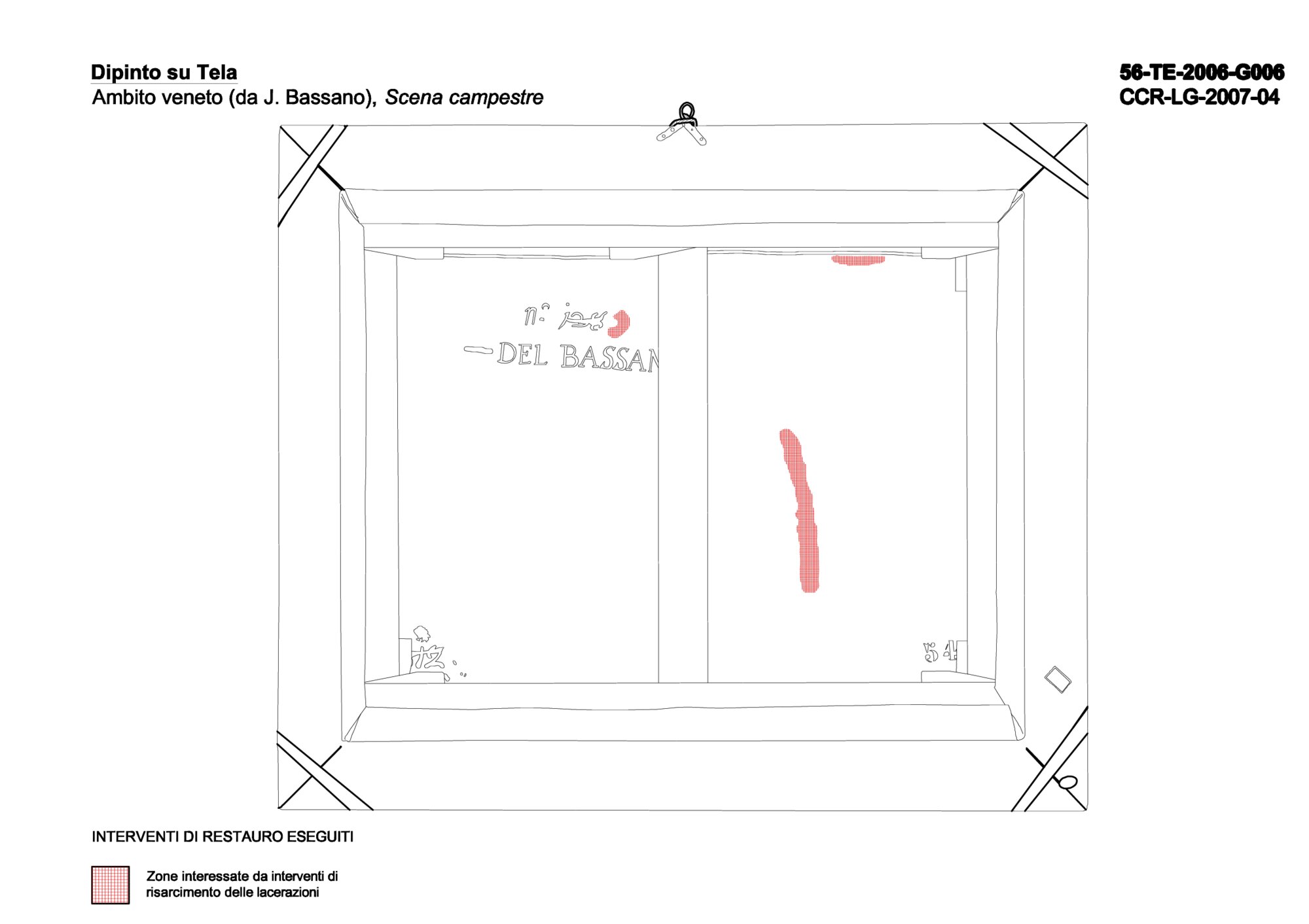 Graphic mapping of restoration works