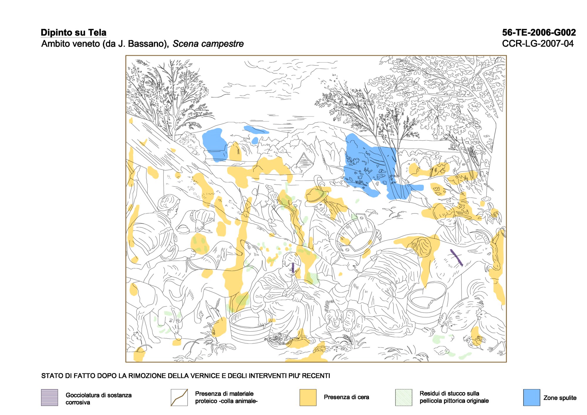Graphic mapping paint removal and previous interventions