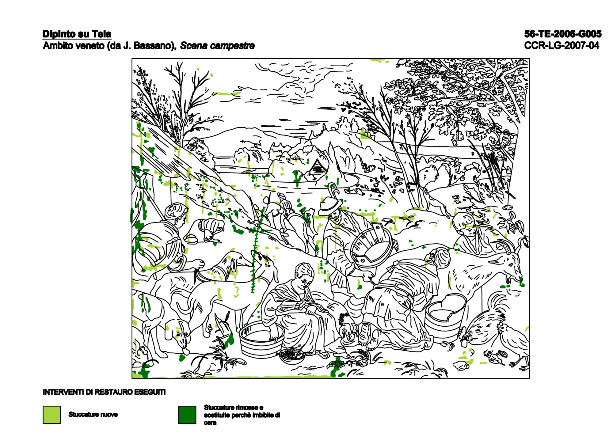 Graphic mapping of restoration works