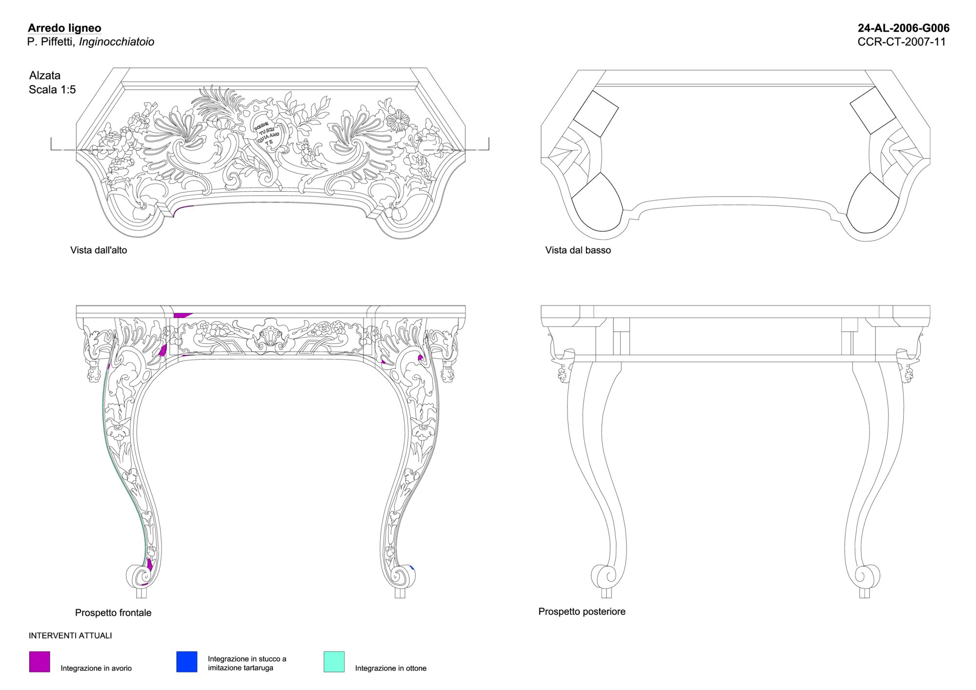 Graphic mapping of restoration works