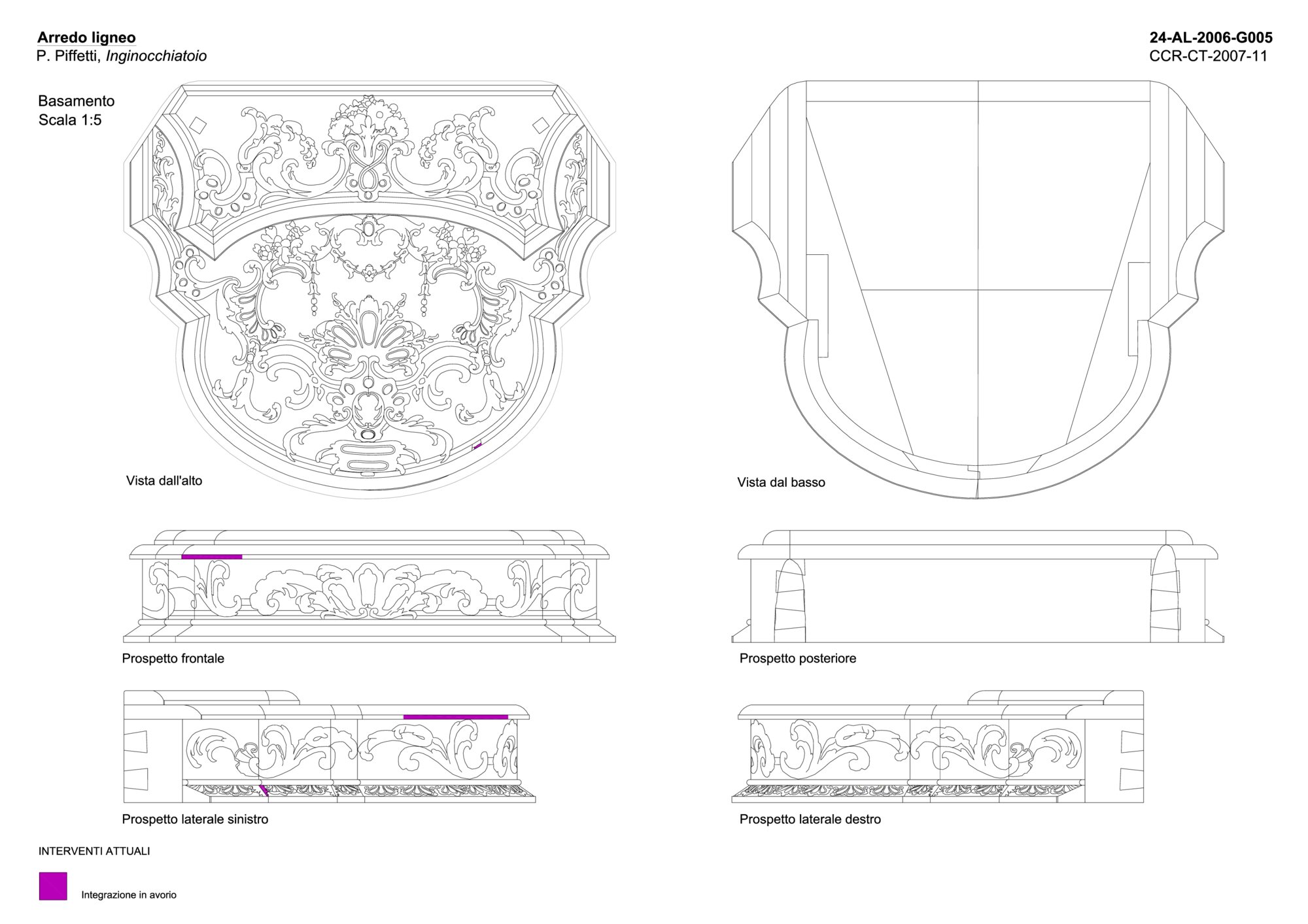 Graphic mapping of restoration works