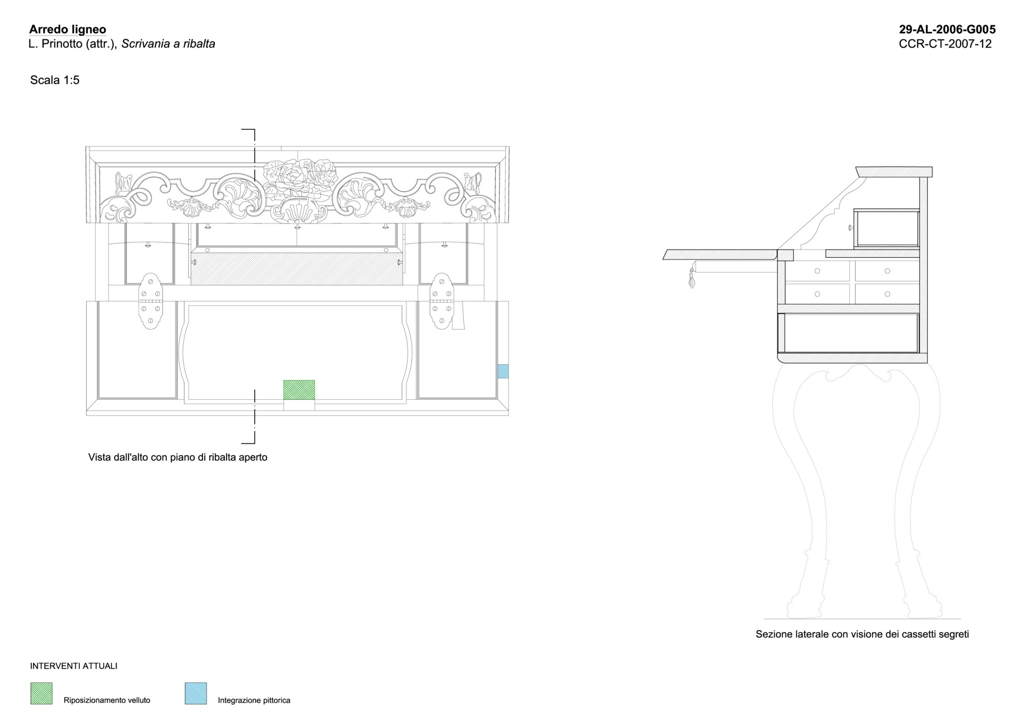 Graphic mapping of restoration works