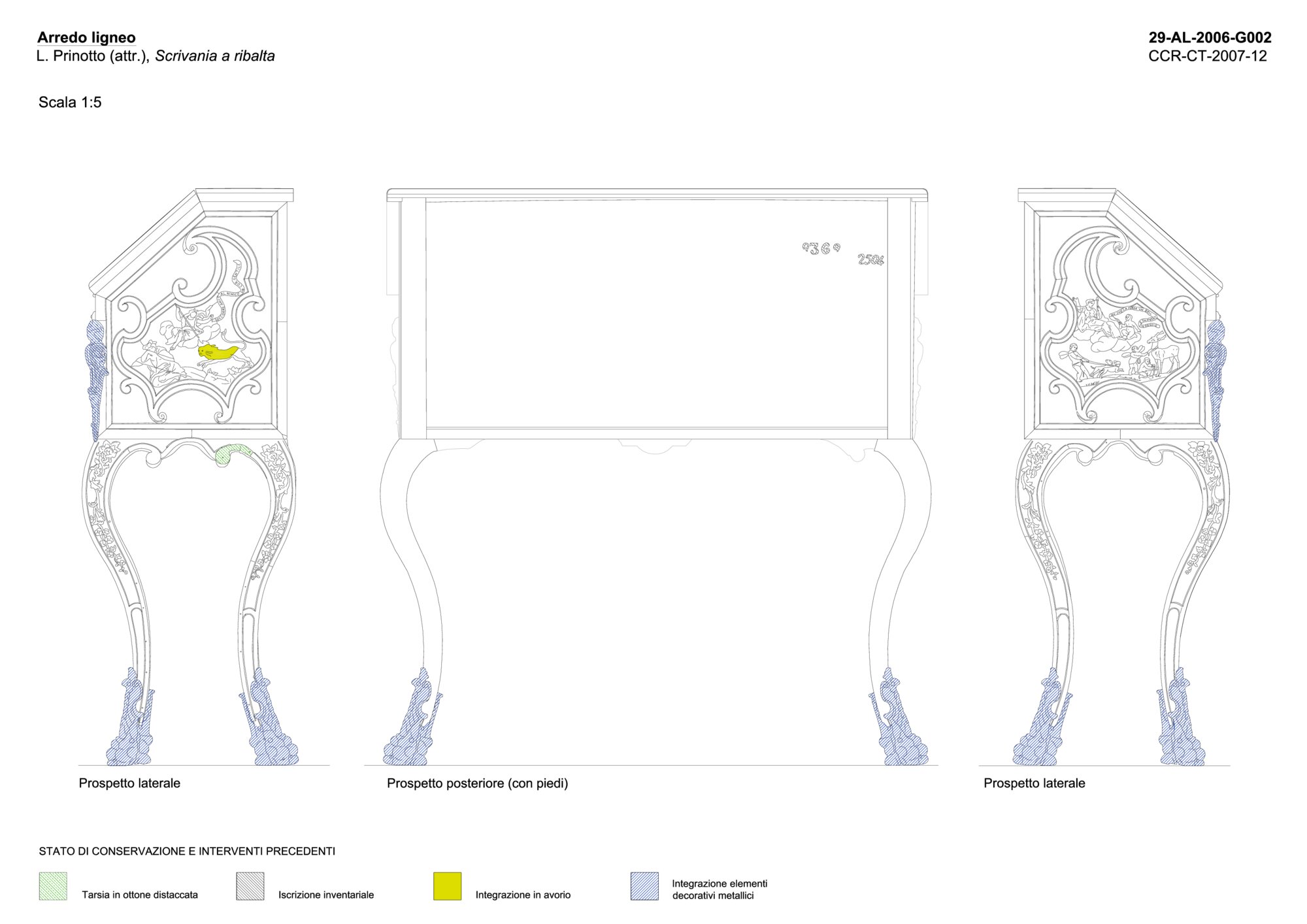 Graphic mapping of conservation status and previous interventions