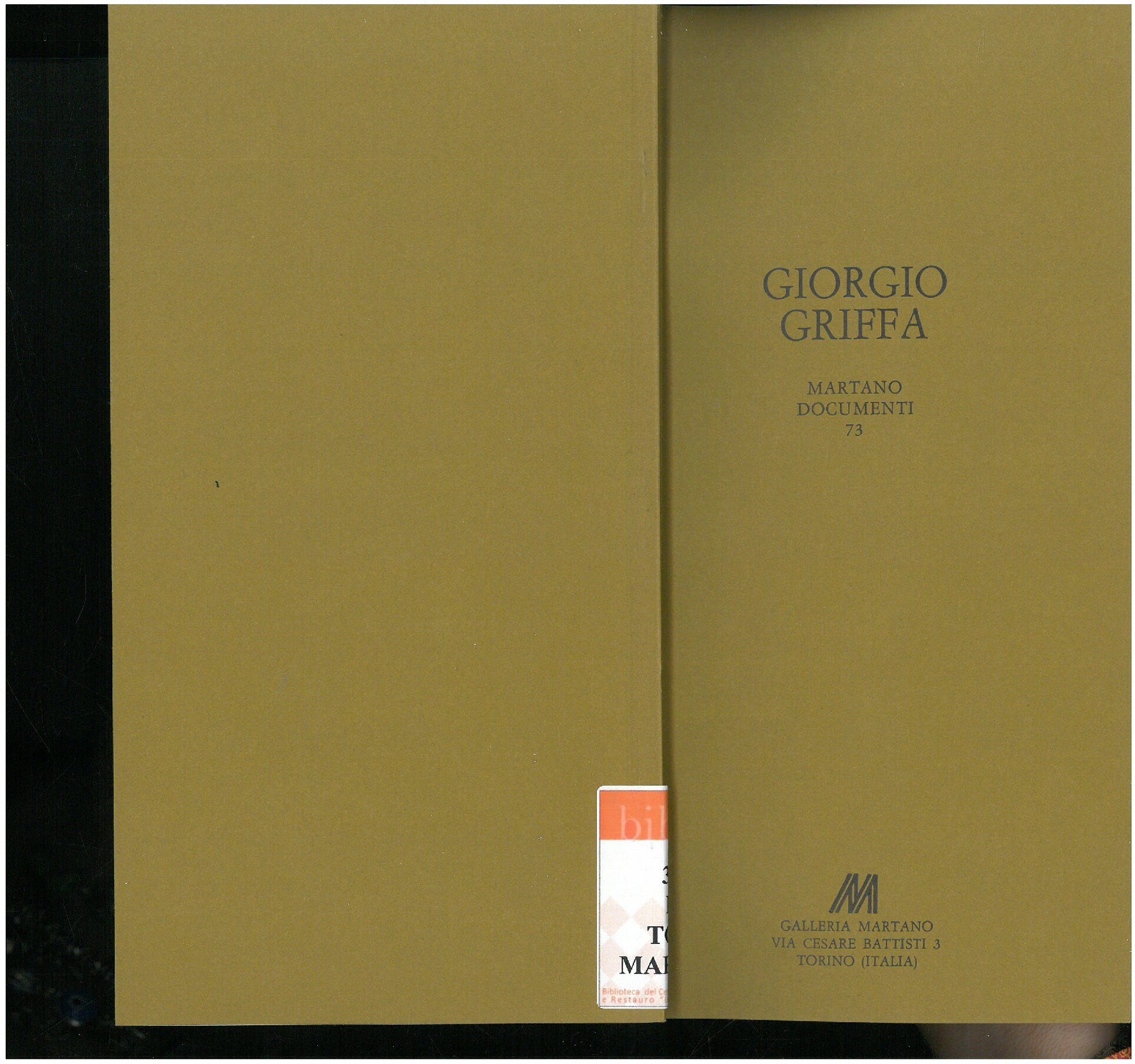 Giorgio Griffa. Ottobre - Novembre 1982