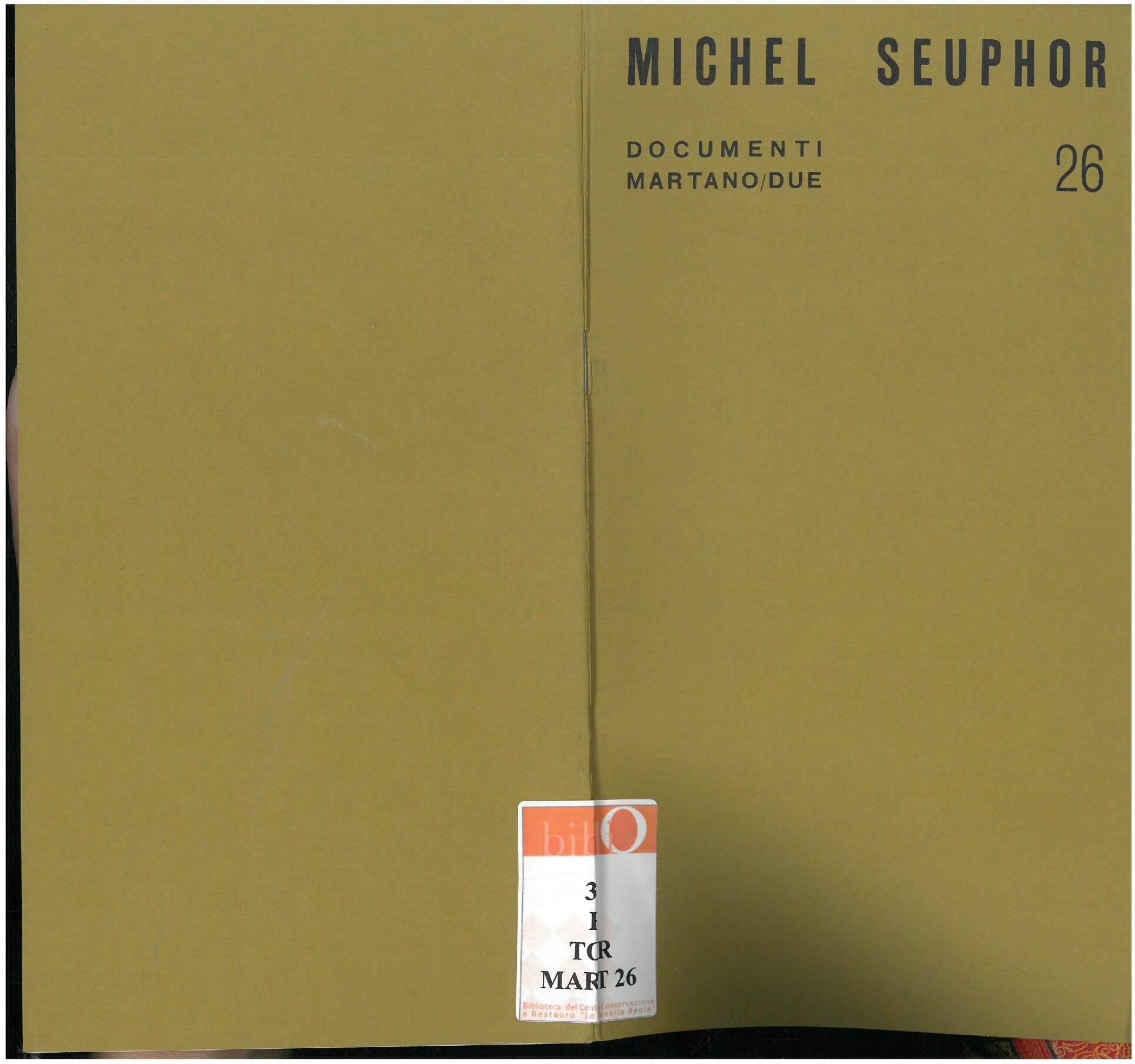 Michel Seuphor. Settembre - Ottobre 1970