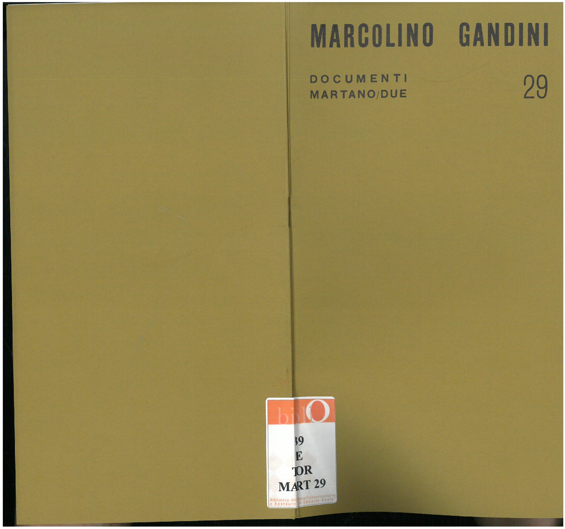 Marcolino Gandini. Gennaio 1971