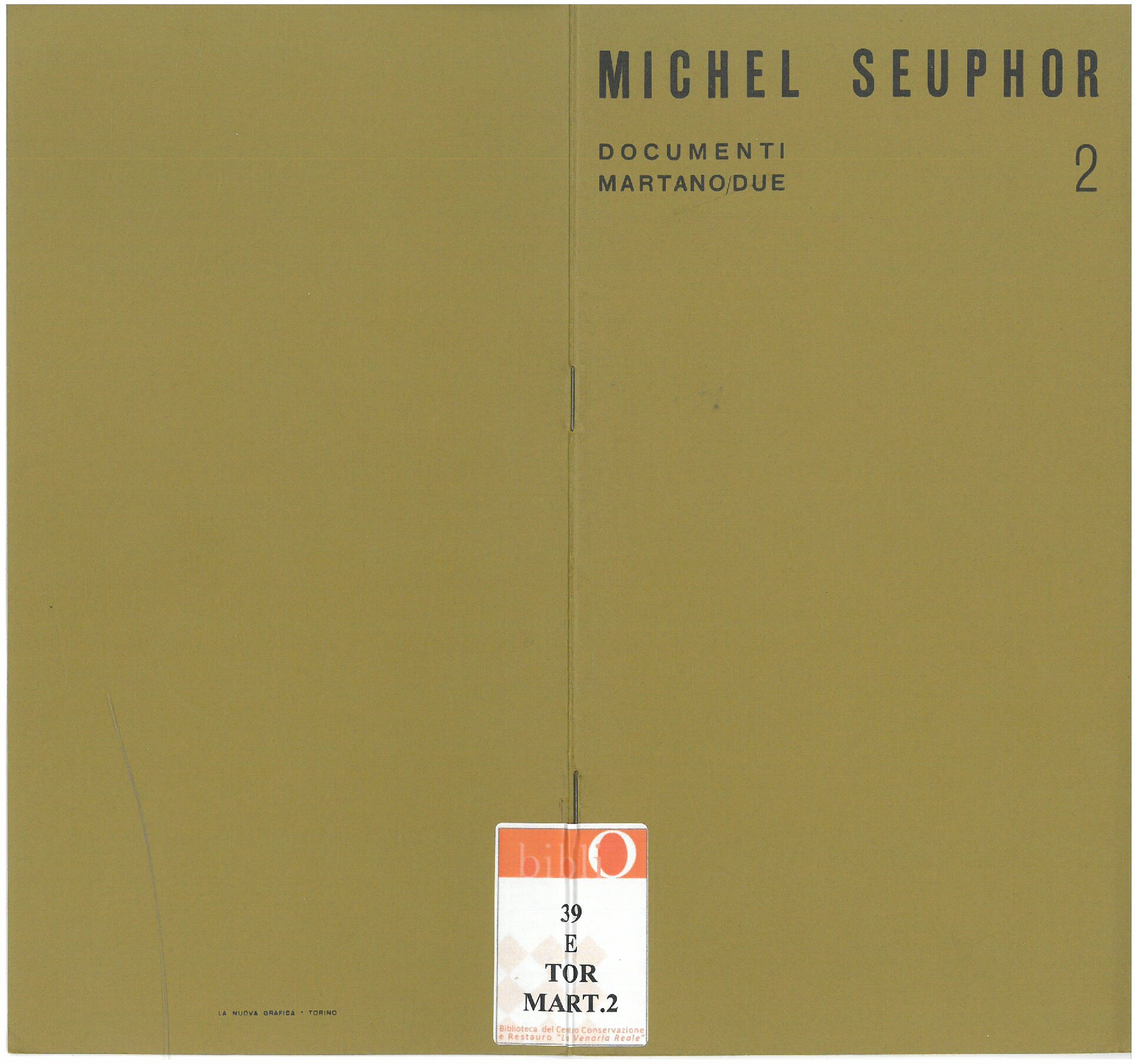 1967, dicembre
MICHEL SEUPHOR
Catalogo Documenti Martano/due, n. 2
Testo di Franco Passoni