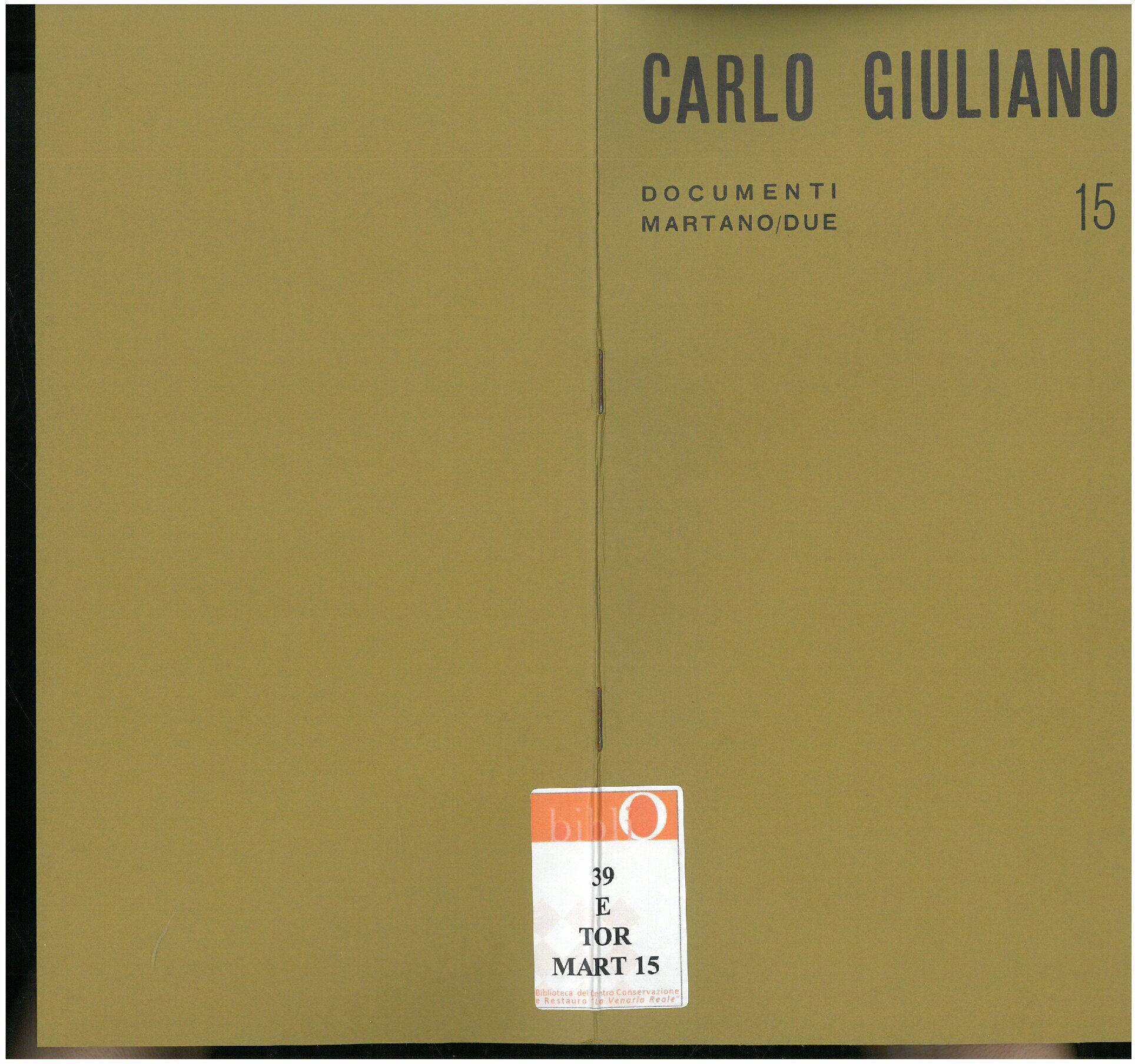 Carlo Giuliano. Febbraio 1969