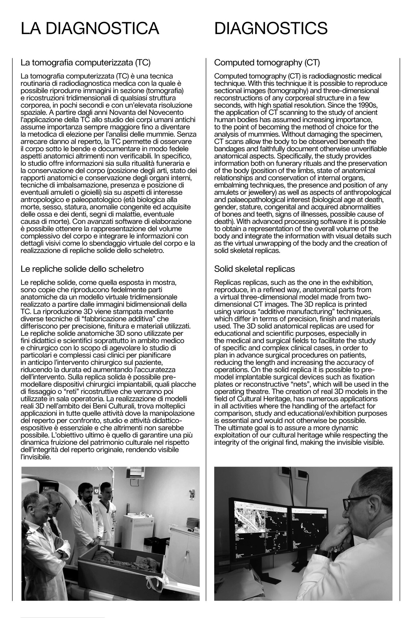 Pannello mostra diagnostica