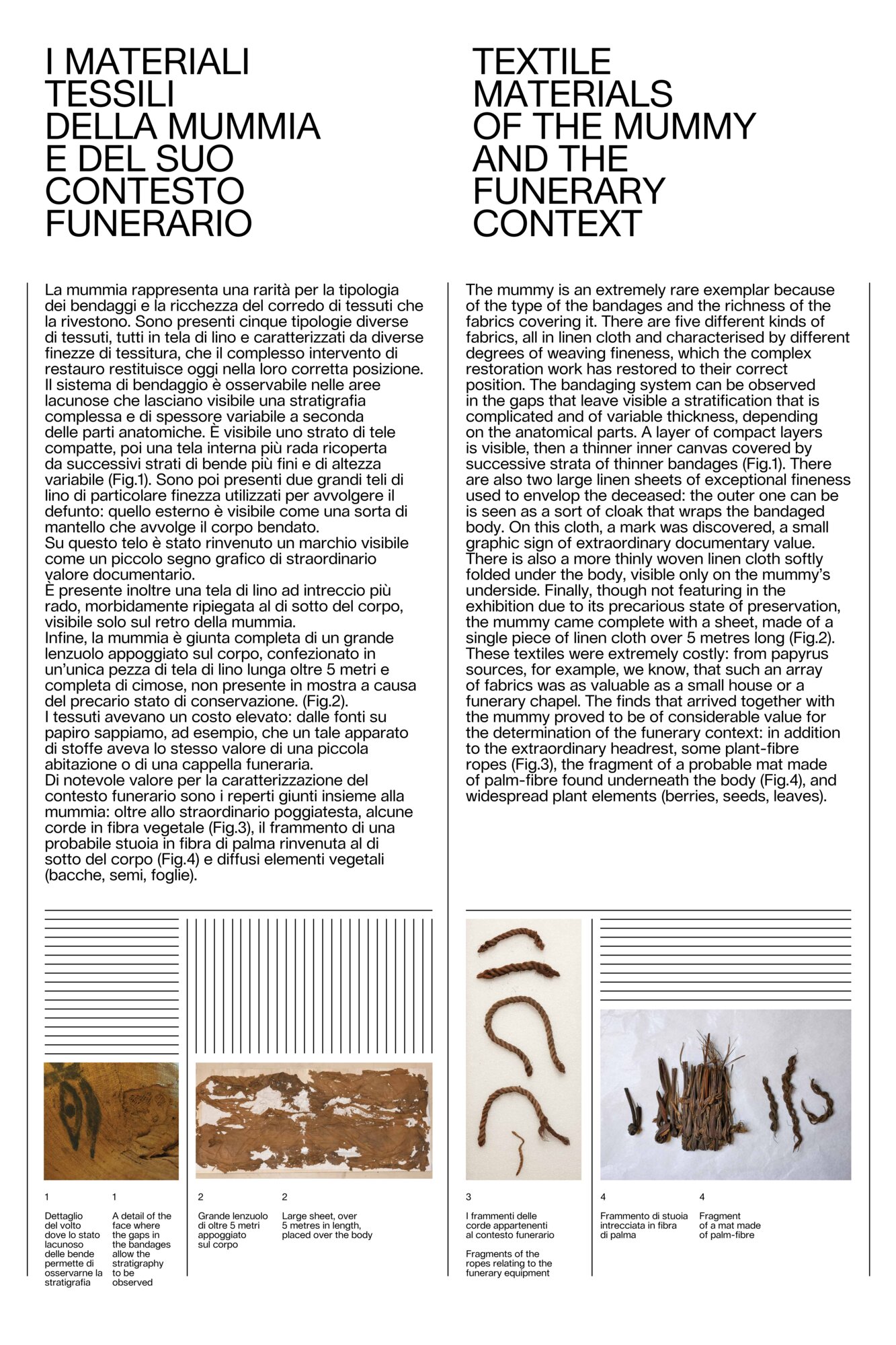 Pannello mostra materiali tessili