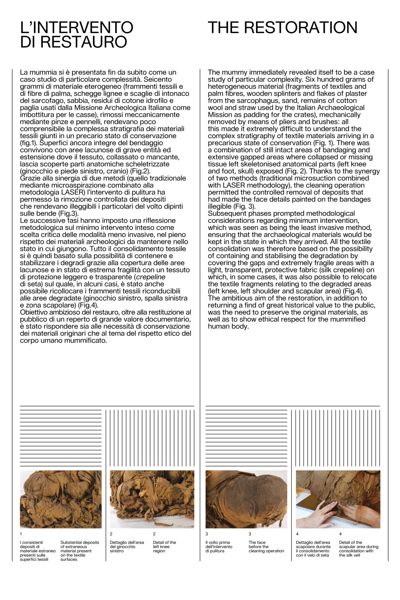 Pannello mostra intervento di restauro