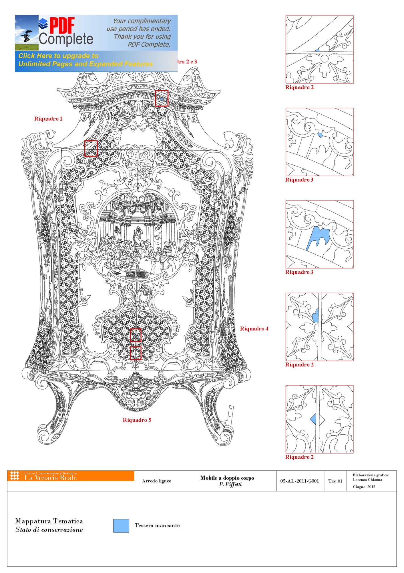 Graphic mapping state of conservation