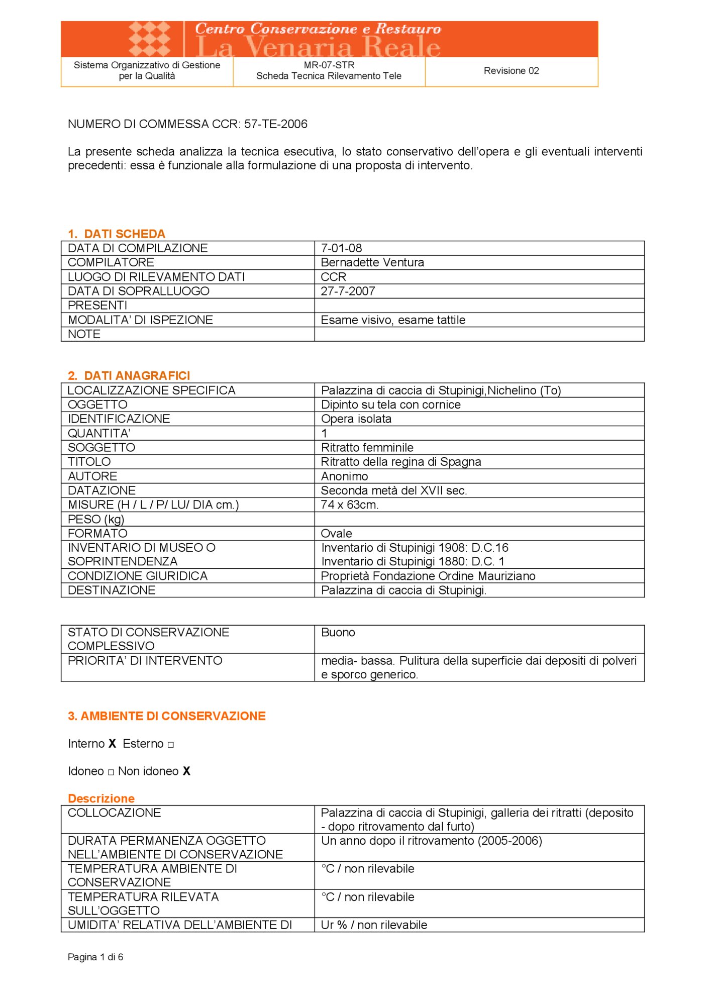 Inv. portrait detection data sheet 16