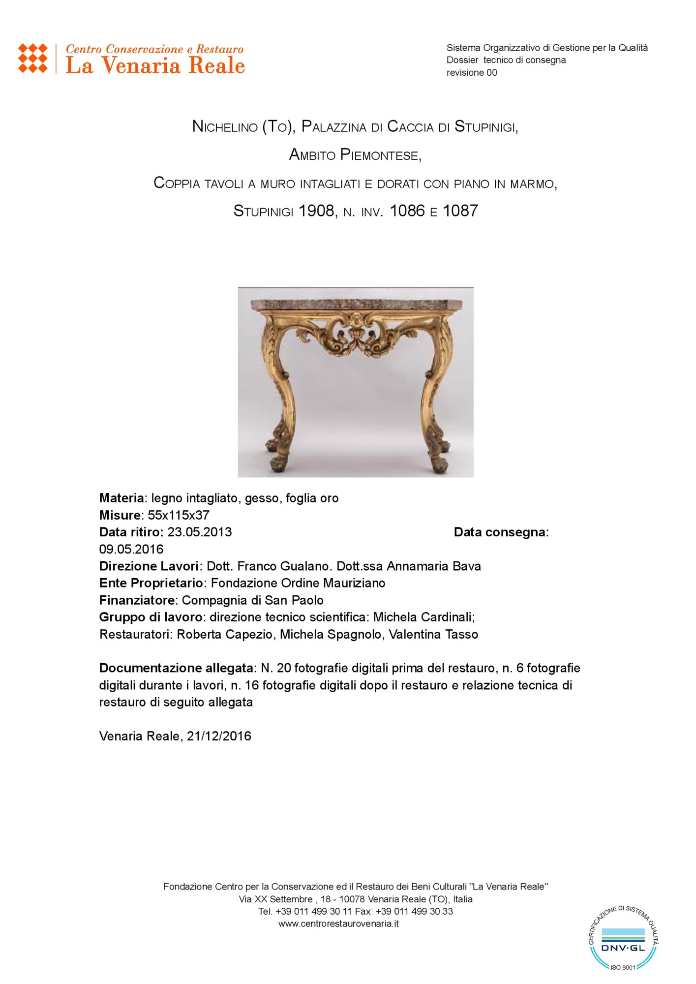 Technical Delivery Dossier