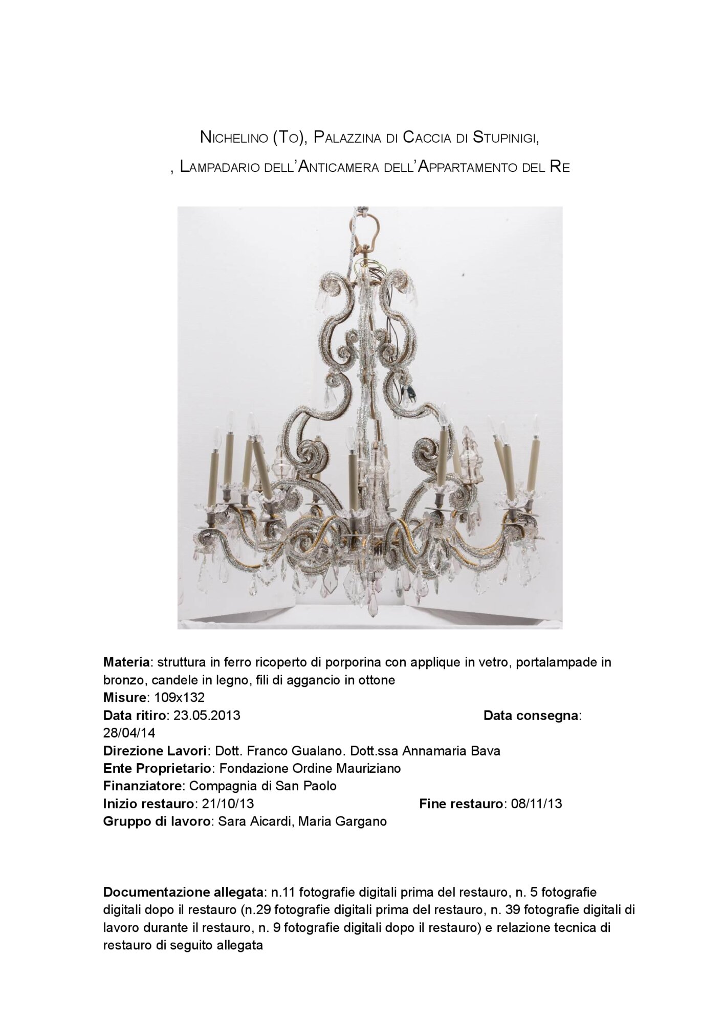 Technical restoration report