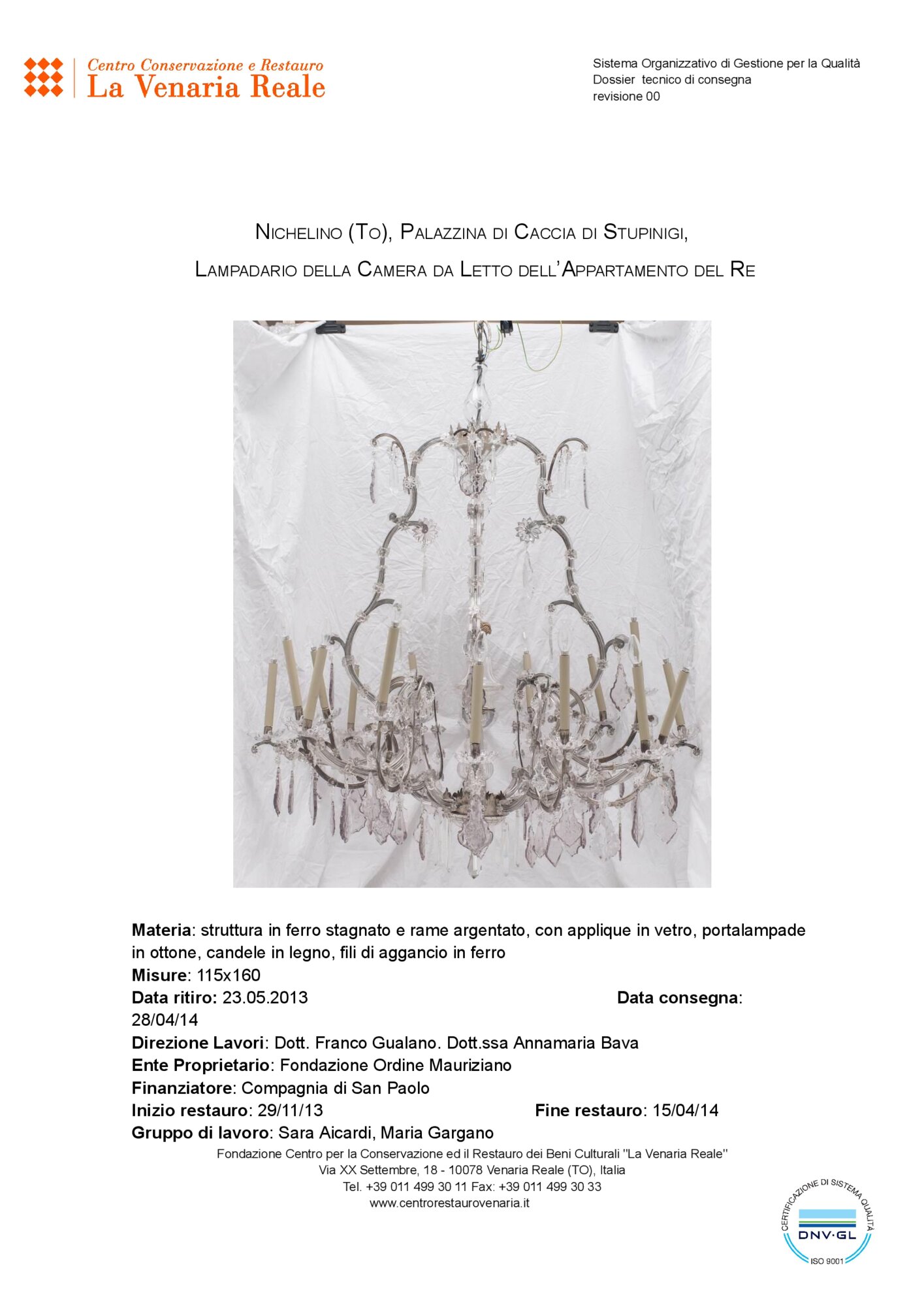 Technical restoration report