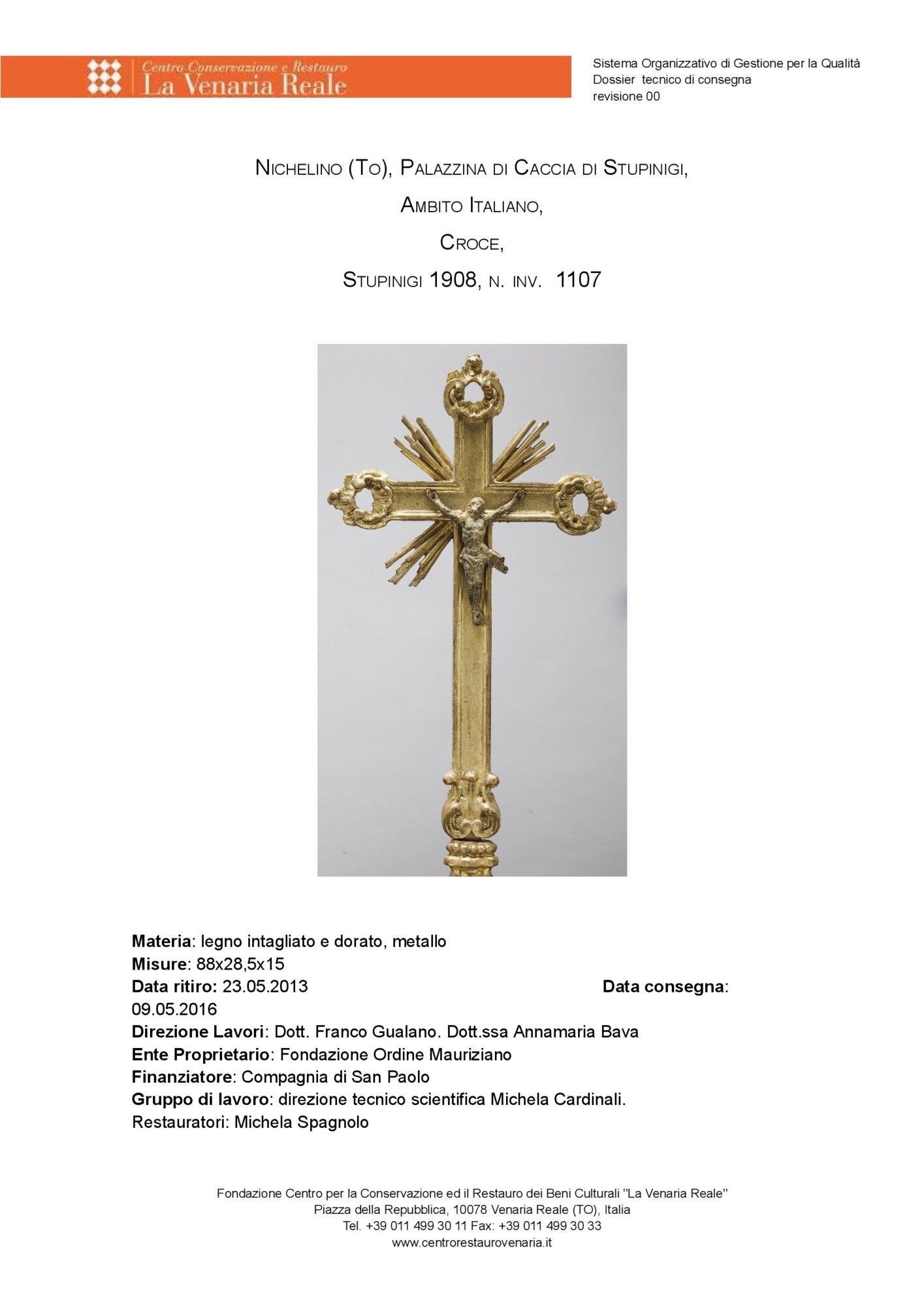 Technical restoration report