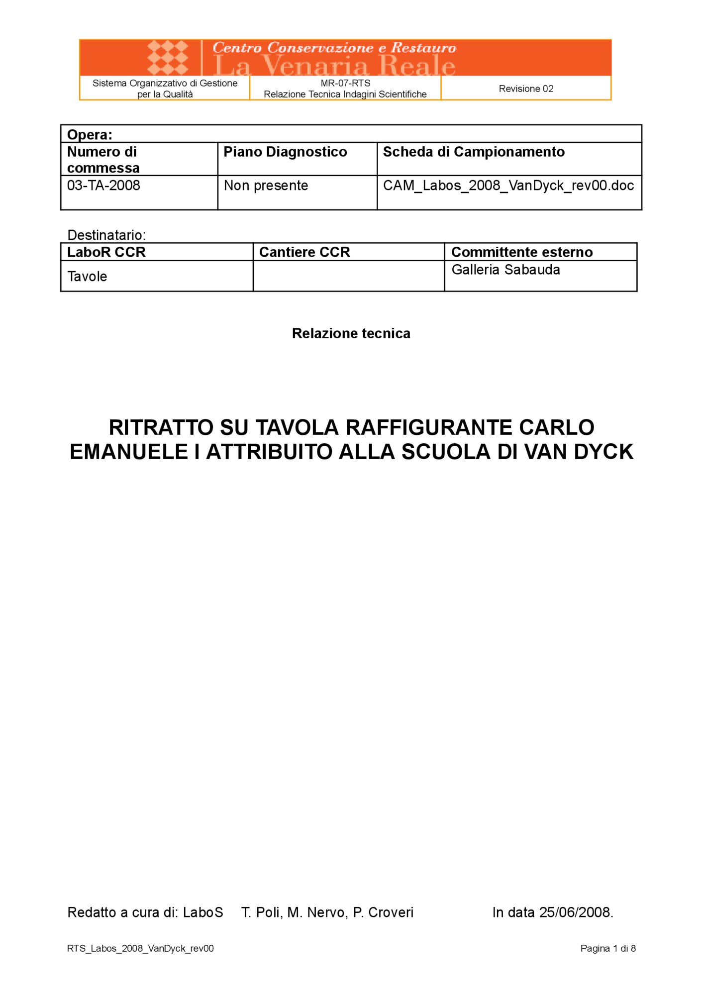 Technical report on scientific investigations