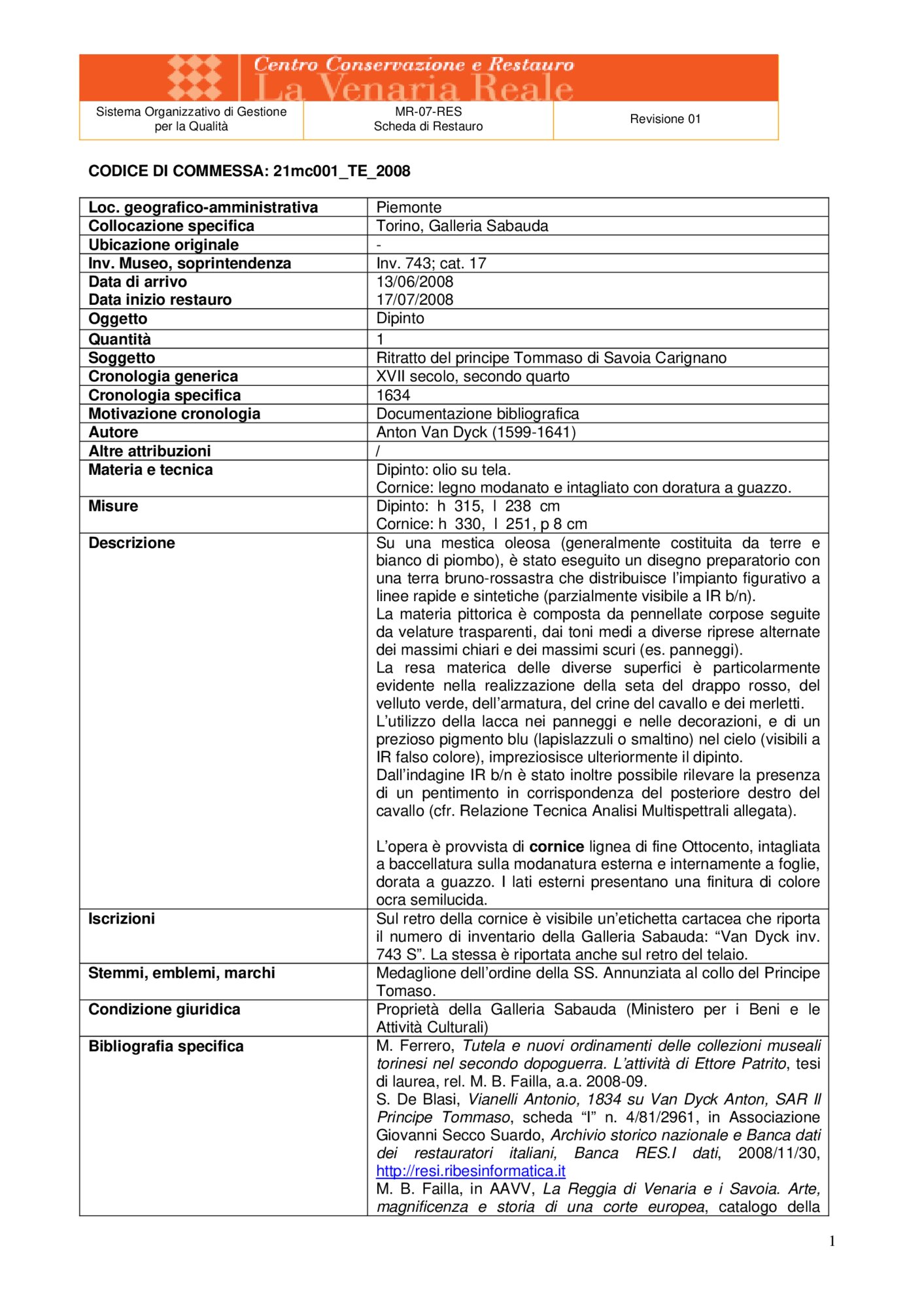 21mc001-TE-2008_Turin, Galleria Sabauda, A. Van Dyck, Prince Thomas of Savoy Carignano, inv. 743, cat. 17