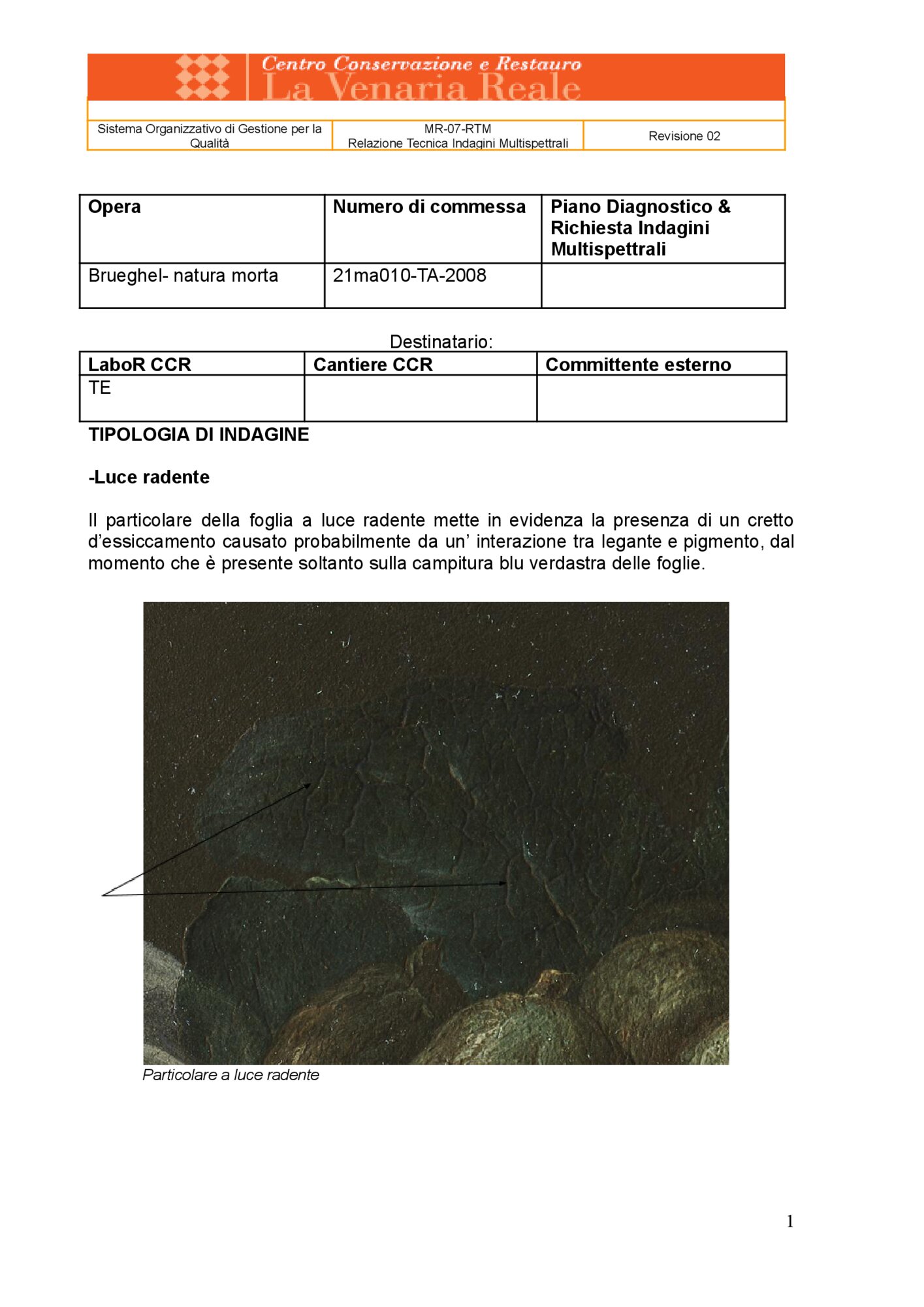 Technical Report on Multispectral Investigations