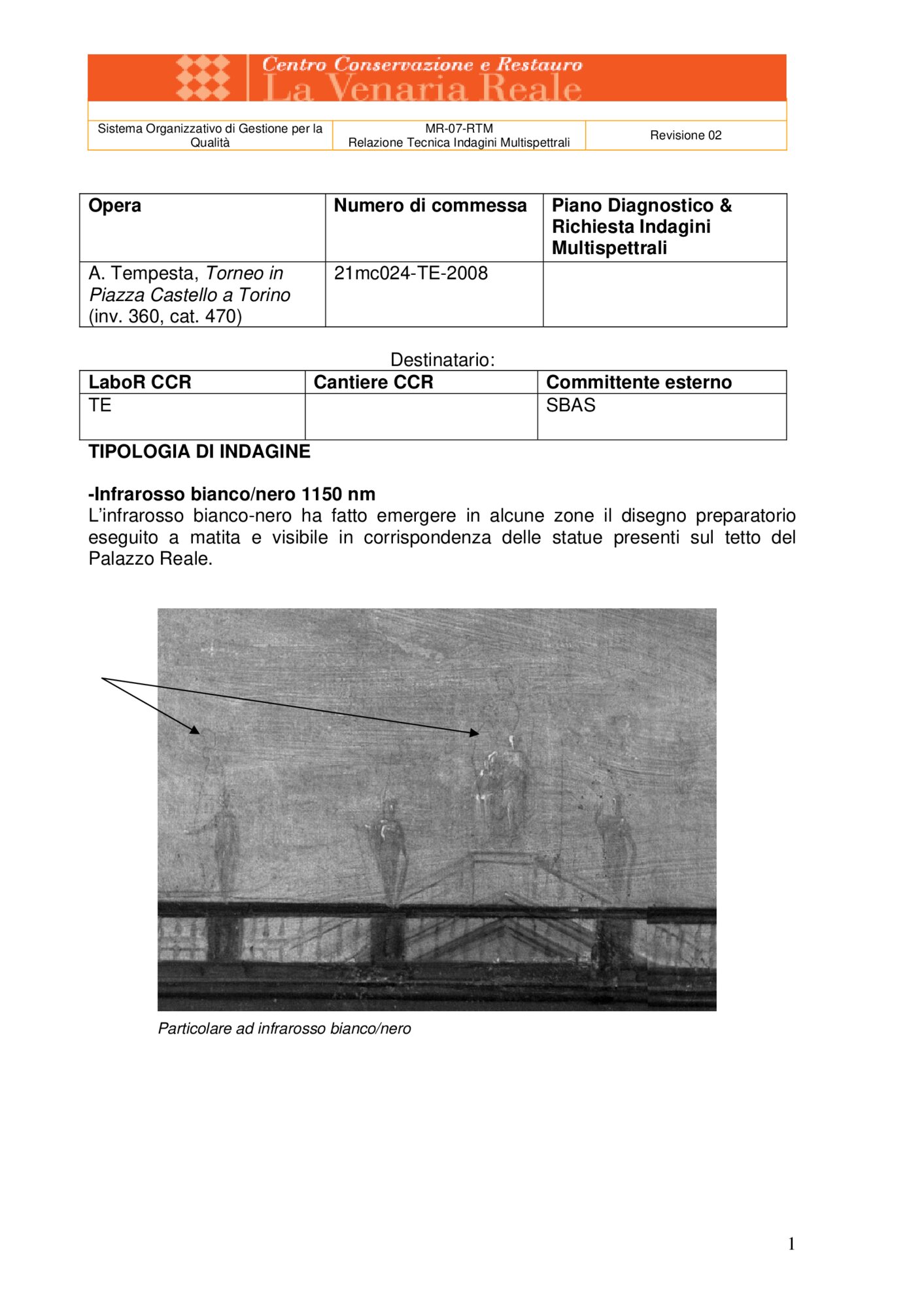 Relazione tecnica indagini multispettrali