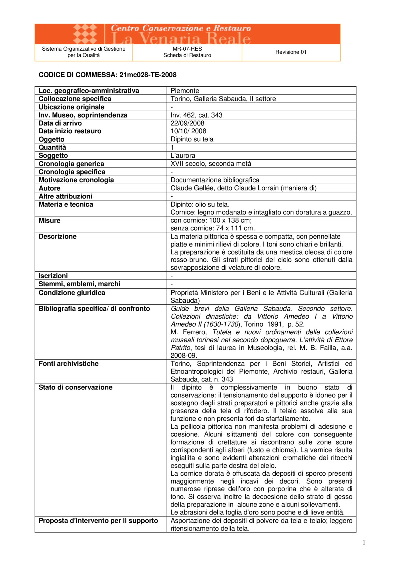 21mc028-TE-2008_Turin, Galleria Sabauda, L'Aurora, inv. 462, cat. 343