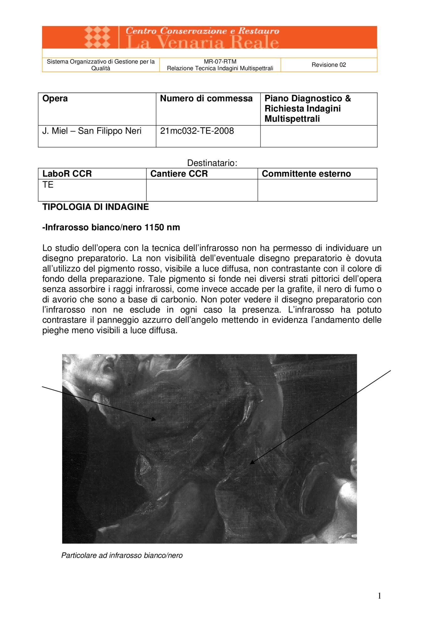 Relazione tecnica indagini multispettrali